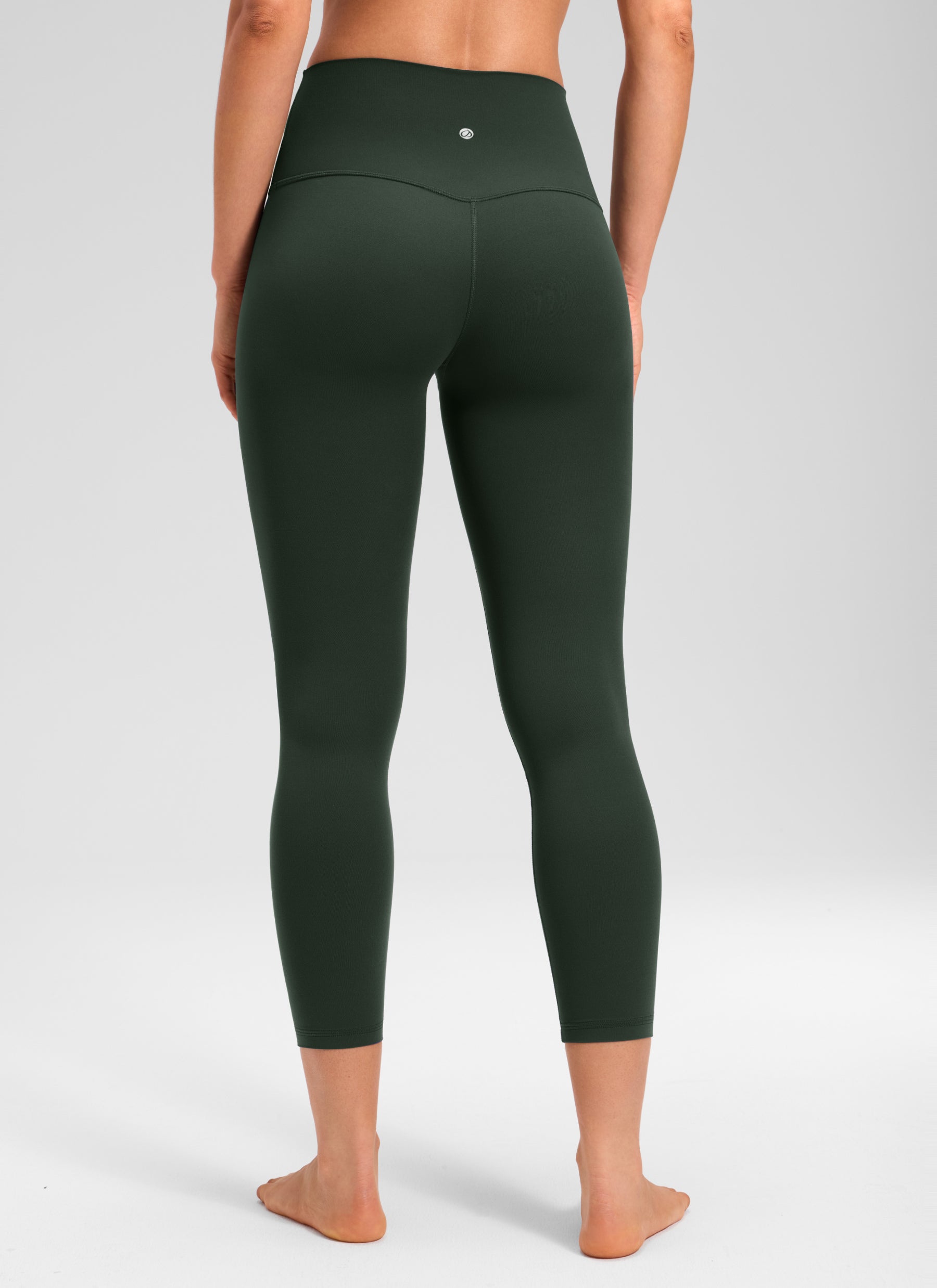 CRZ YOGA Damen Butterluxe High Waist 3/4 Leggings Capri - 58cm Legende Grün