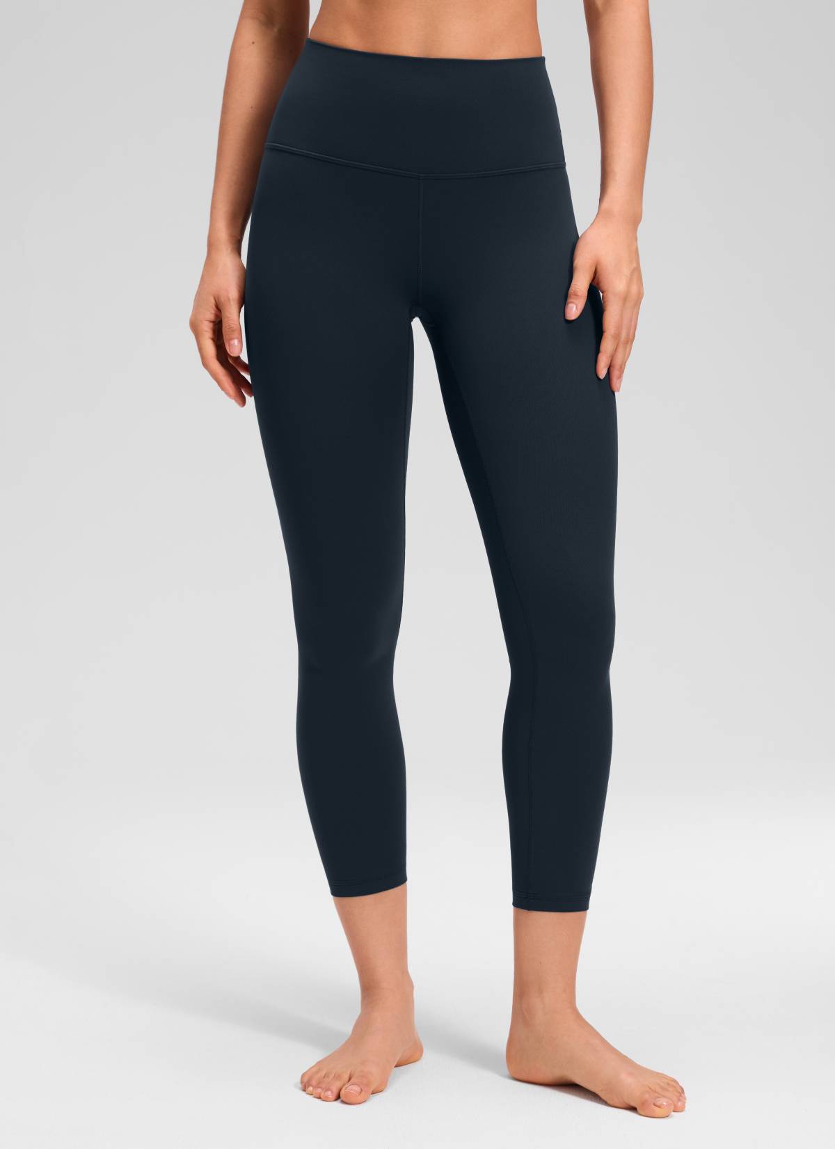 CRZ YOGA Damen Butterluxe High Waist 3/4 Leggings Capri - 58cm Echte Marine