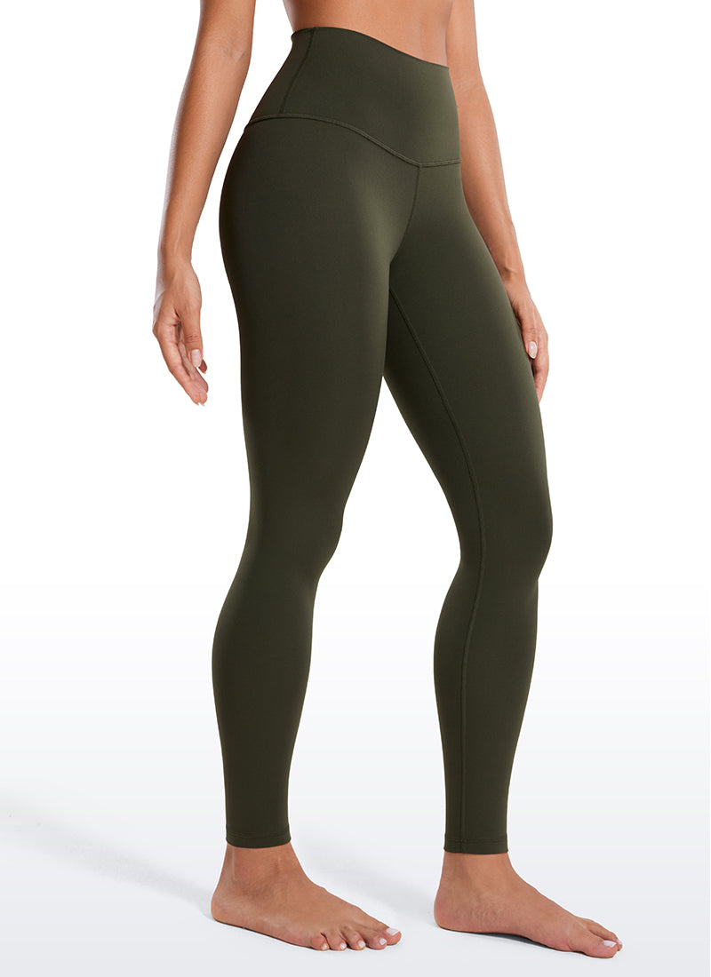 CRZ YOGA Butterluxe Damen High Waist Sport Leggings- 71cm Olivgrün