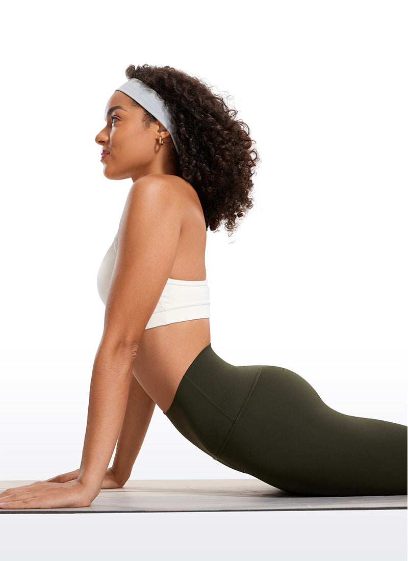 CRZ YOGA Butterluxe Damen High Waist Sport Leggings- 71cm Olivgrün