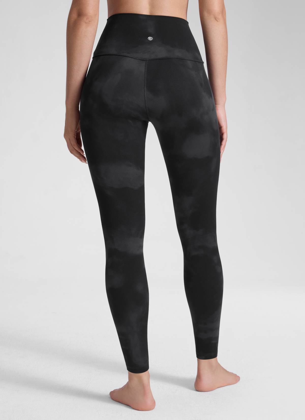 CRZ YOGA Butterluxe Damen High Waist Sport Leggings- 71cm Schwarze Tie-Dye-Blumen
