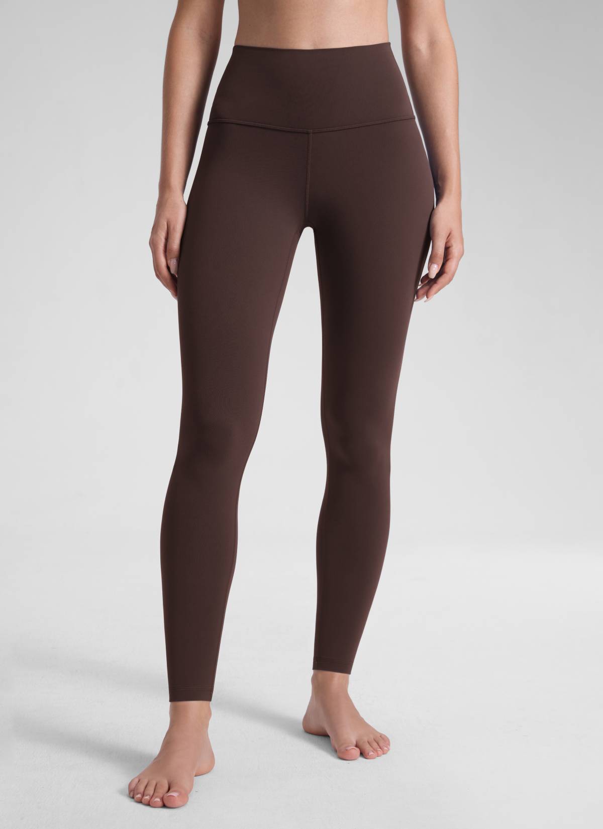 CRZ YOGA Butterluxe Damen High Waist Sport Leggings- 71cm Heißes Fudge-Brown