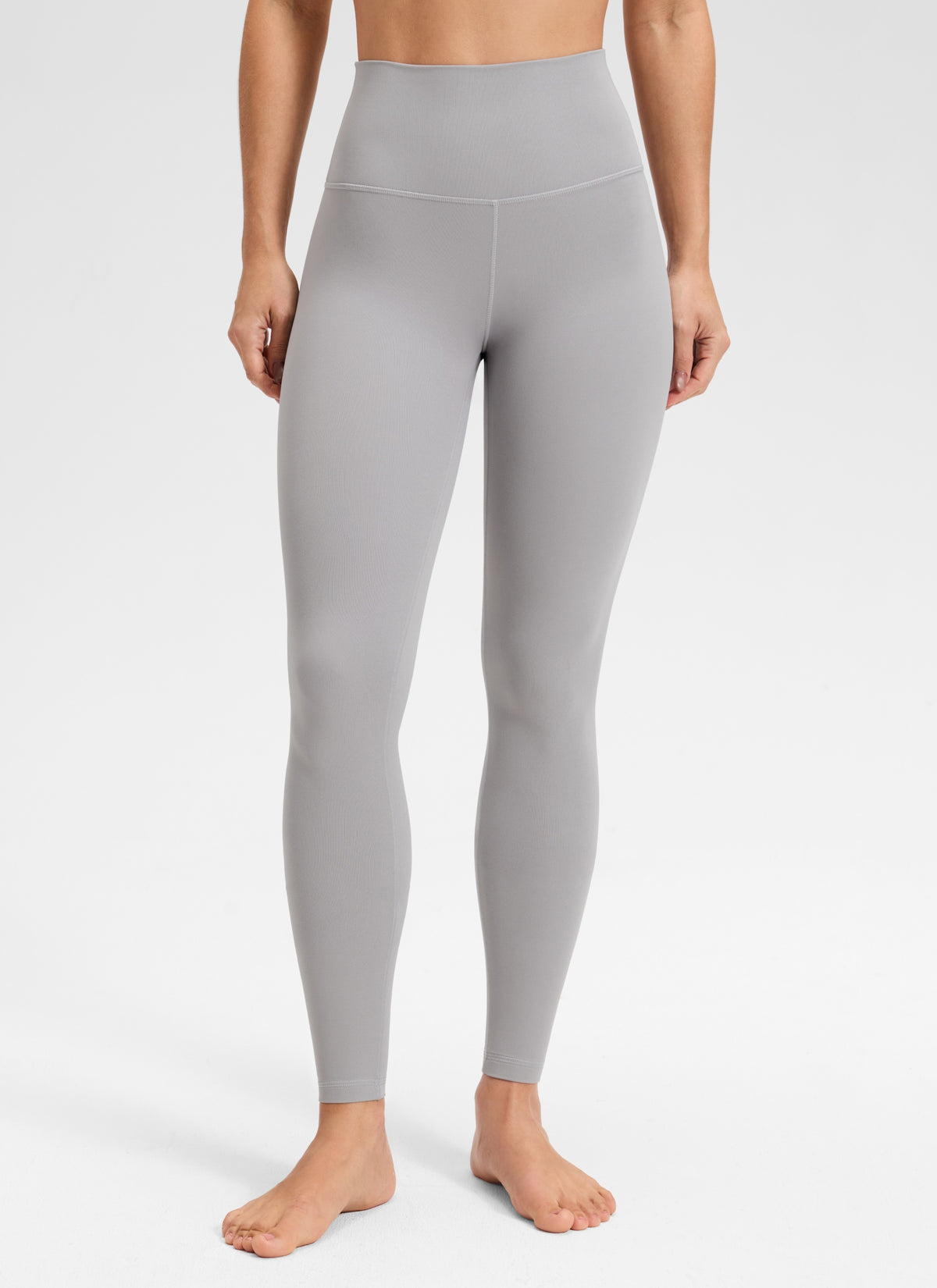 CRZ YOGA Butterluxe Damen High Waist Sport Leggings- 71cm Möwe Grau