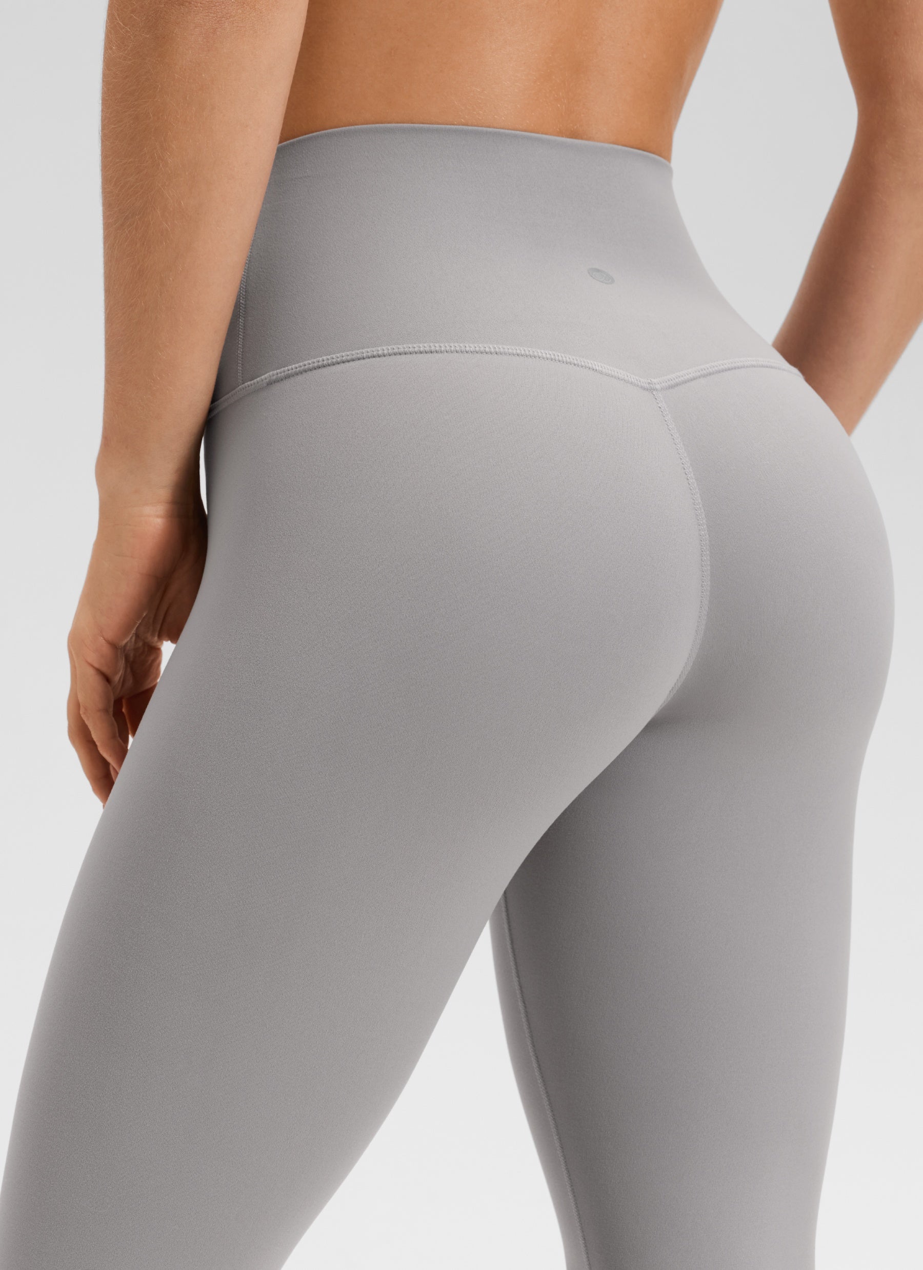 CRZ YOGA Butterluxe Damen High Waist Sport Leggings- 71cm Möwe Grau