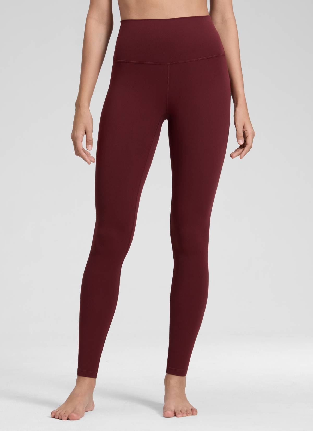 CRZ YOGA Butterluxe Damen High Waist Sport Leggings- 71cm Roter Merlot