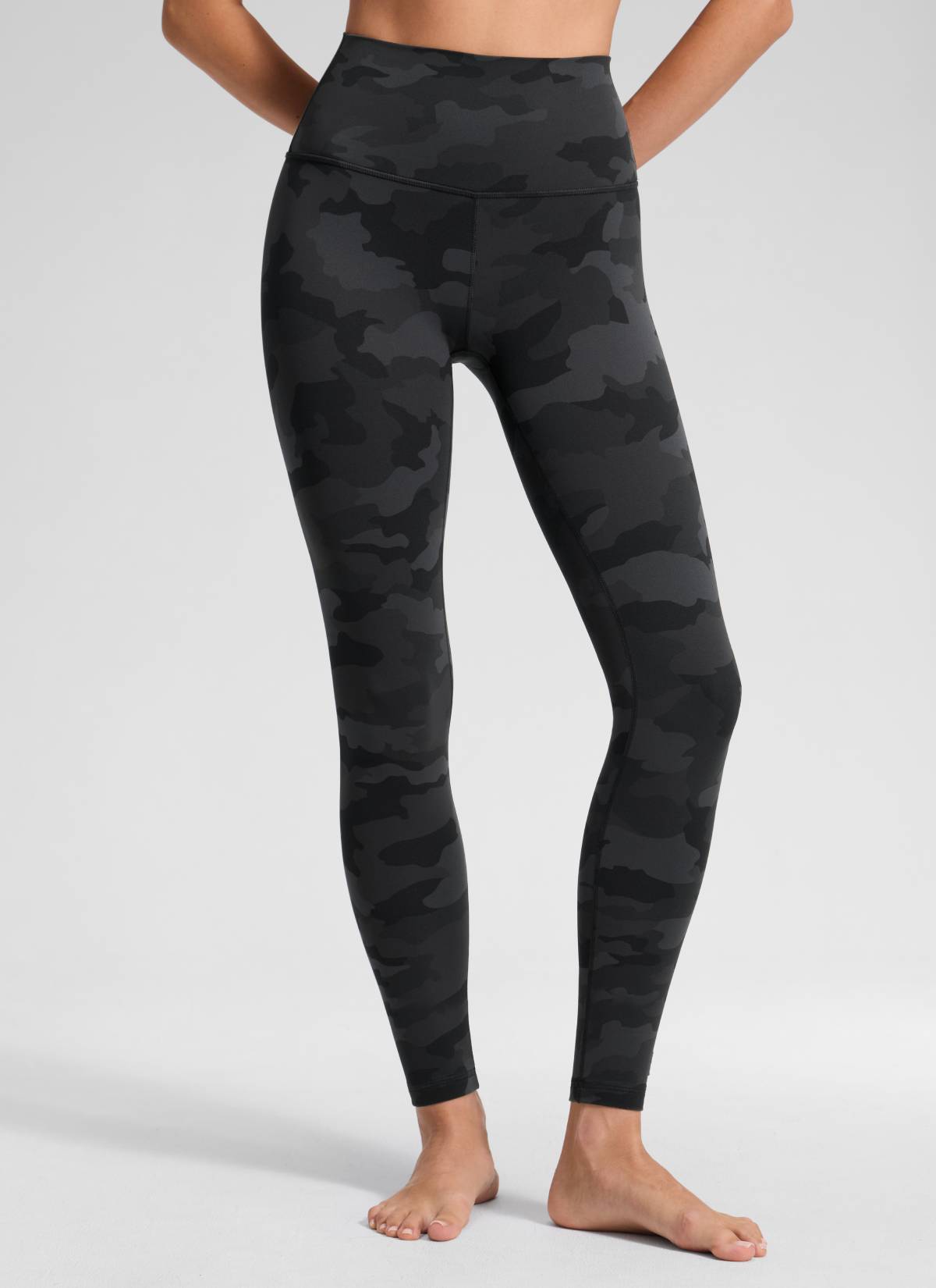 CRZ YOGA Butterluxe Damen High Waist Sport Leggings- 71cm Dunkelgraue Tarnung 2
