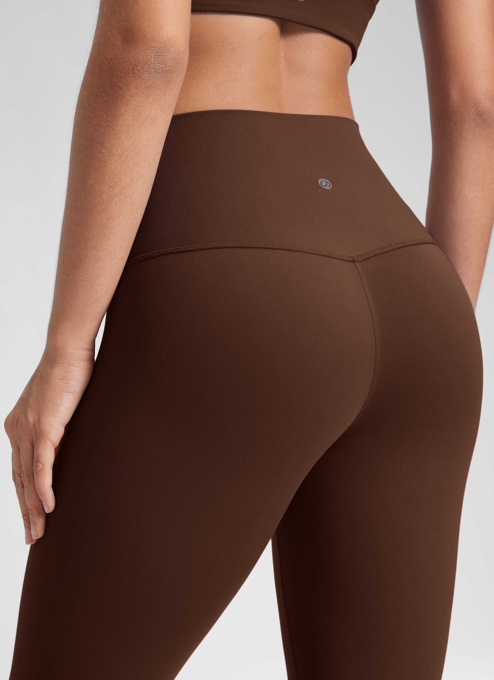 CRZ YOGA Butterluxe Damen High Waist Sport Leggings- 71cm Lava Braun