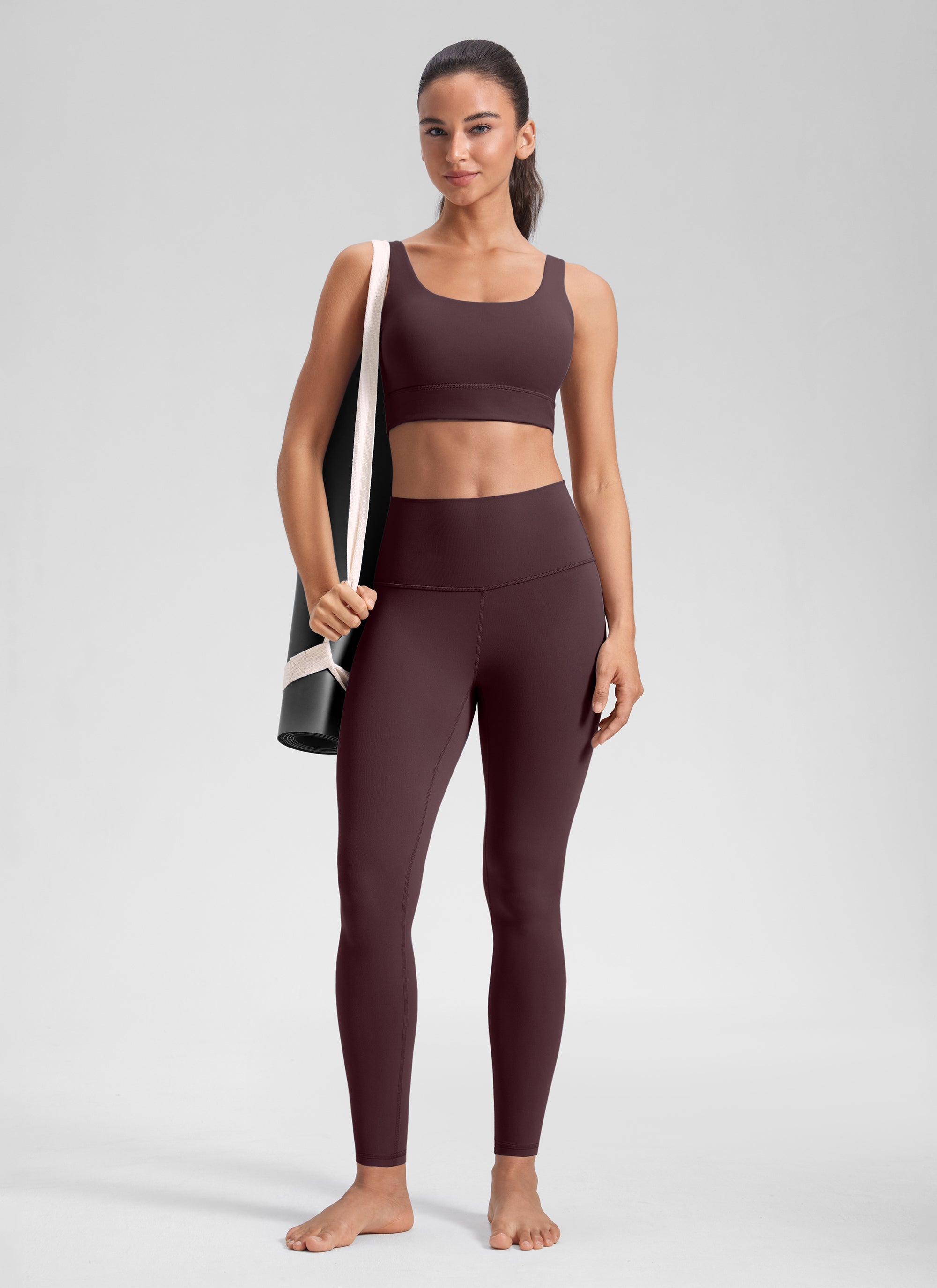 CRZ YOGA Butterluxe Damen High Waist Sport Leggings- 71cm Reife Pflaume