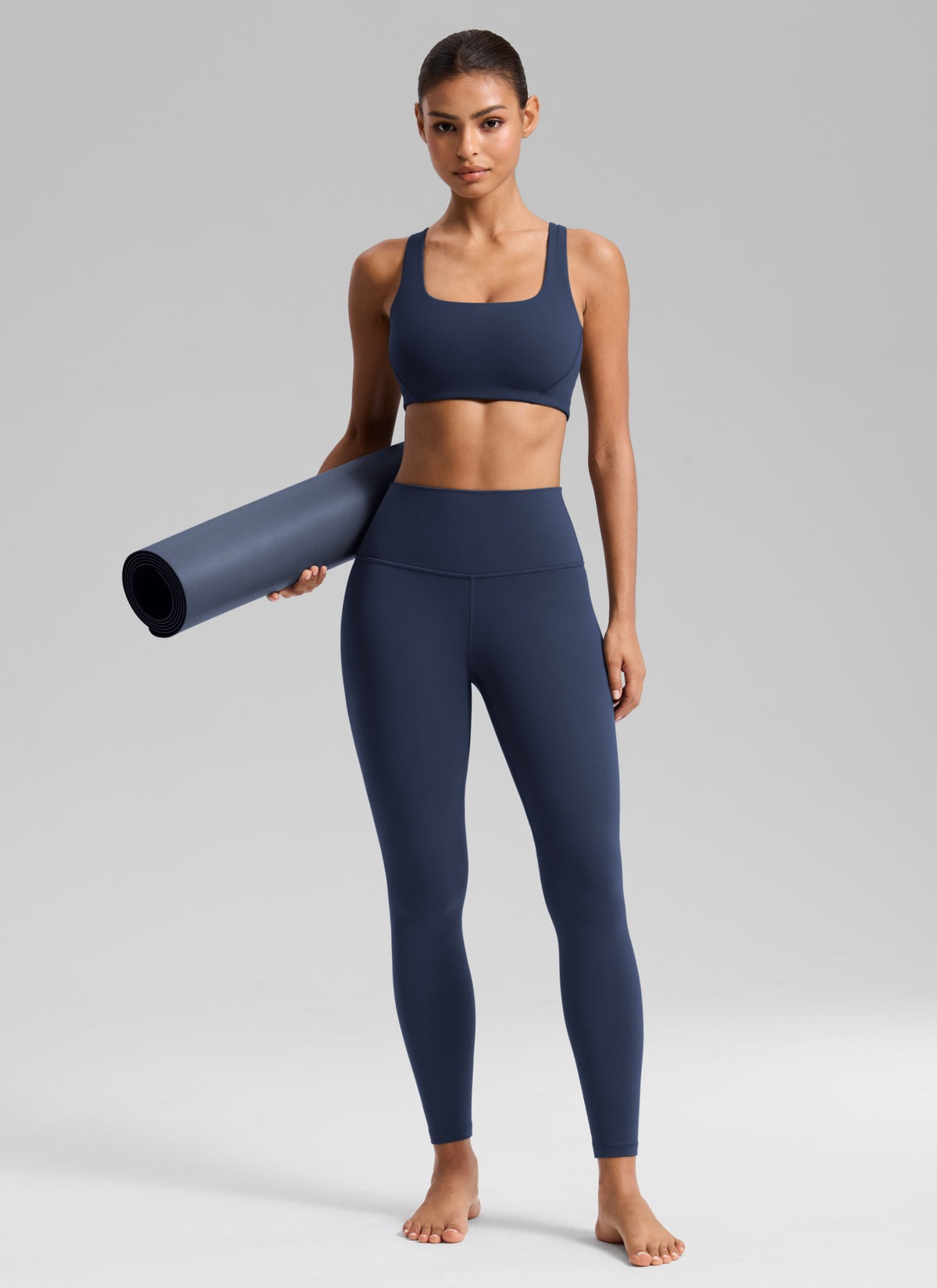 CRZ YOGA Butterluxe Damen High Waist Sport Leggings- 71cm Club Blau @model_info:T