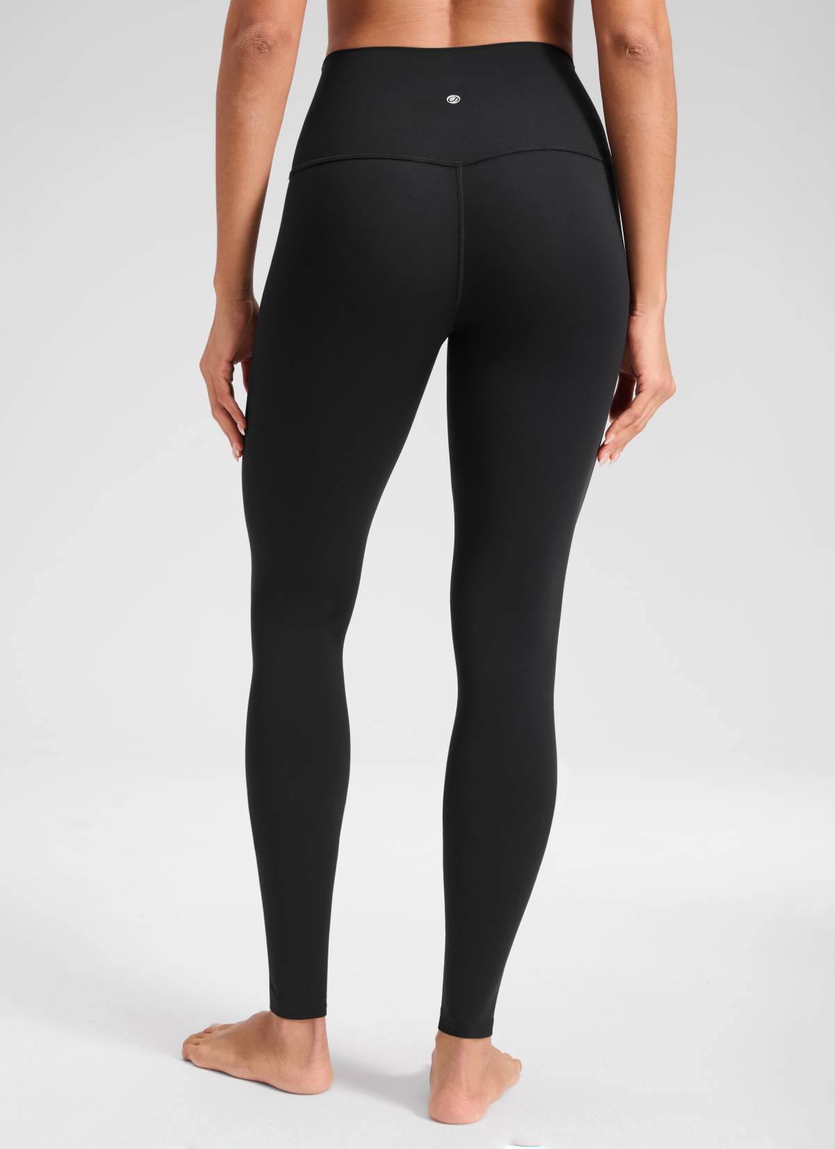 CRZ YOGA Damen Butterluxe Extra-Lang Sport Leggings - 78cm Schwarz