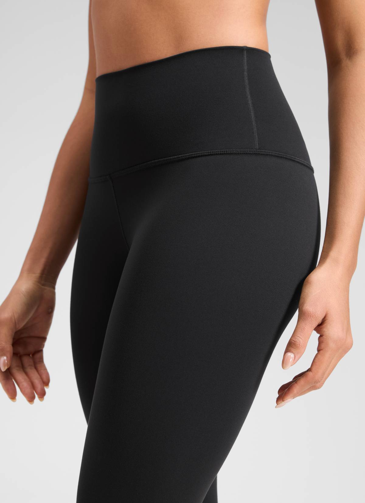 CRZ YOGA Damen Butterluxe Extra-Lang Sport Leggings - 78cm Schwarz