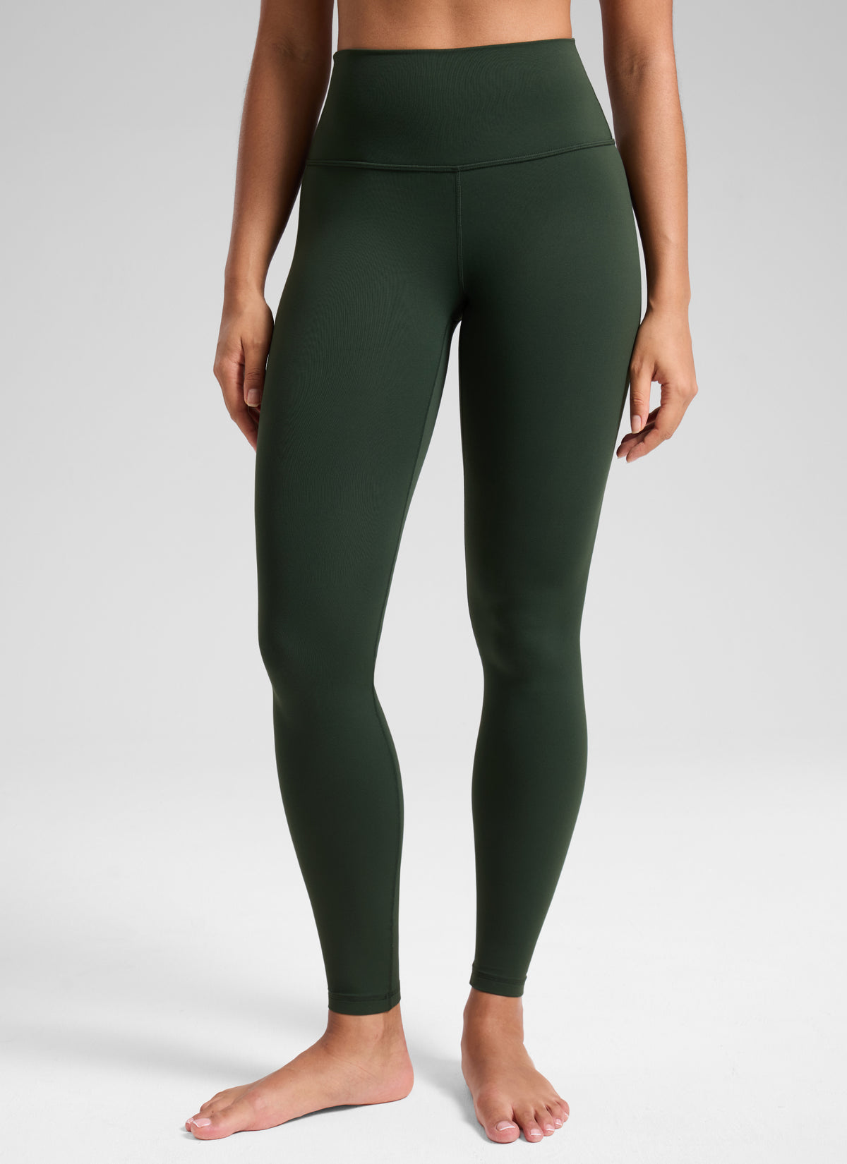 CRZ YOGA Damen Butterluxe Extra-Lang Sport Leggings - 78cm Legende Grün @model_info:F