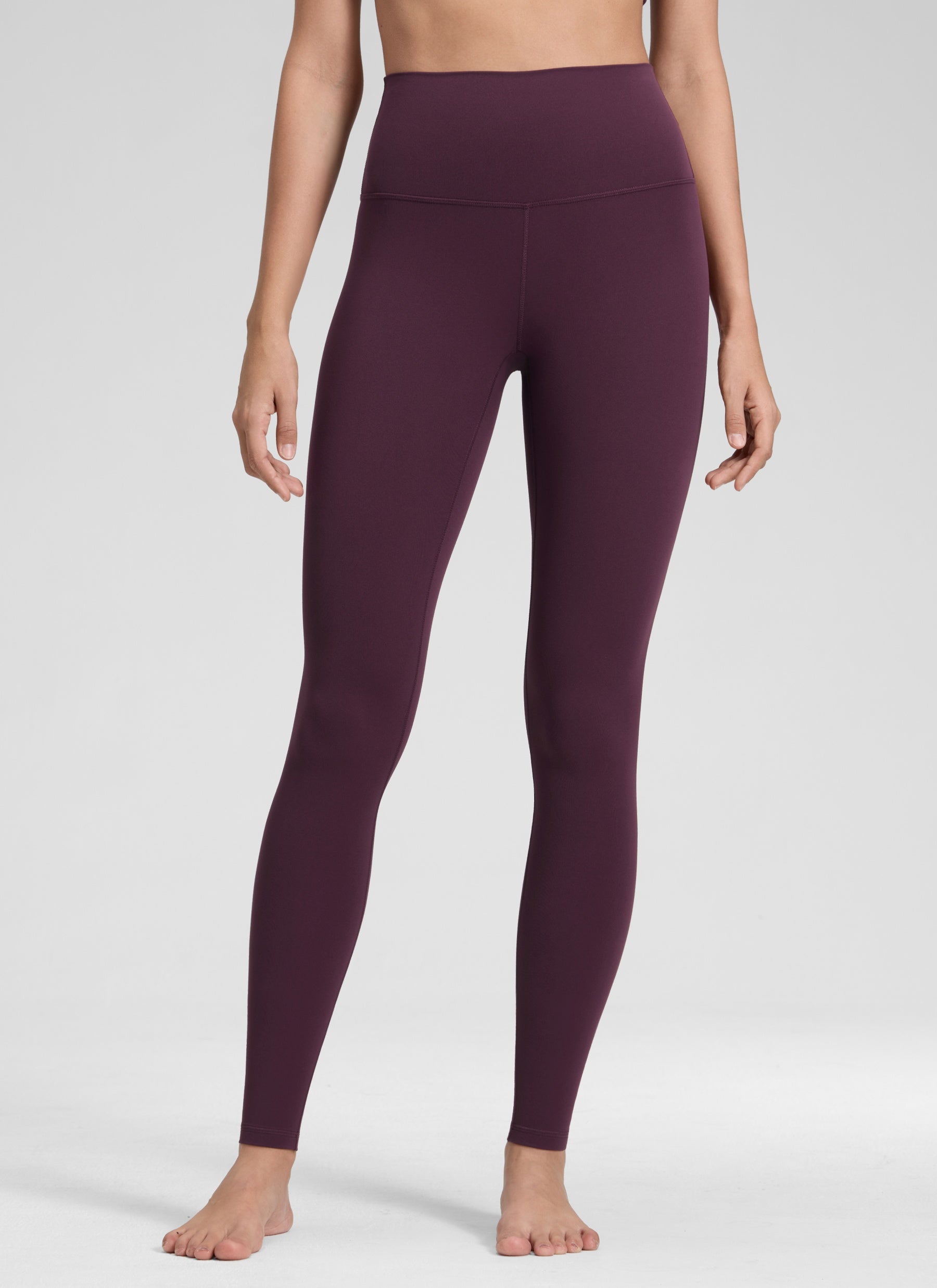 CRZ YOGA Damen Butterluxe Extra-Lang Sport Leggings - 78cm Dunkellila