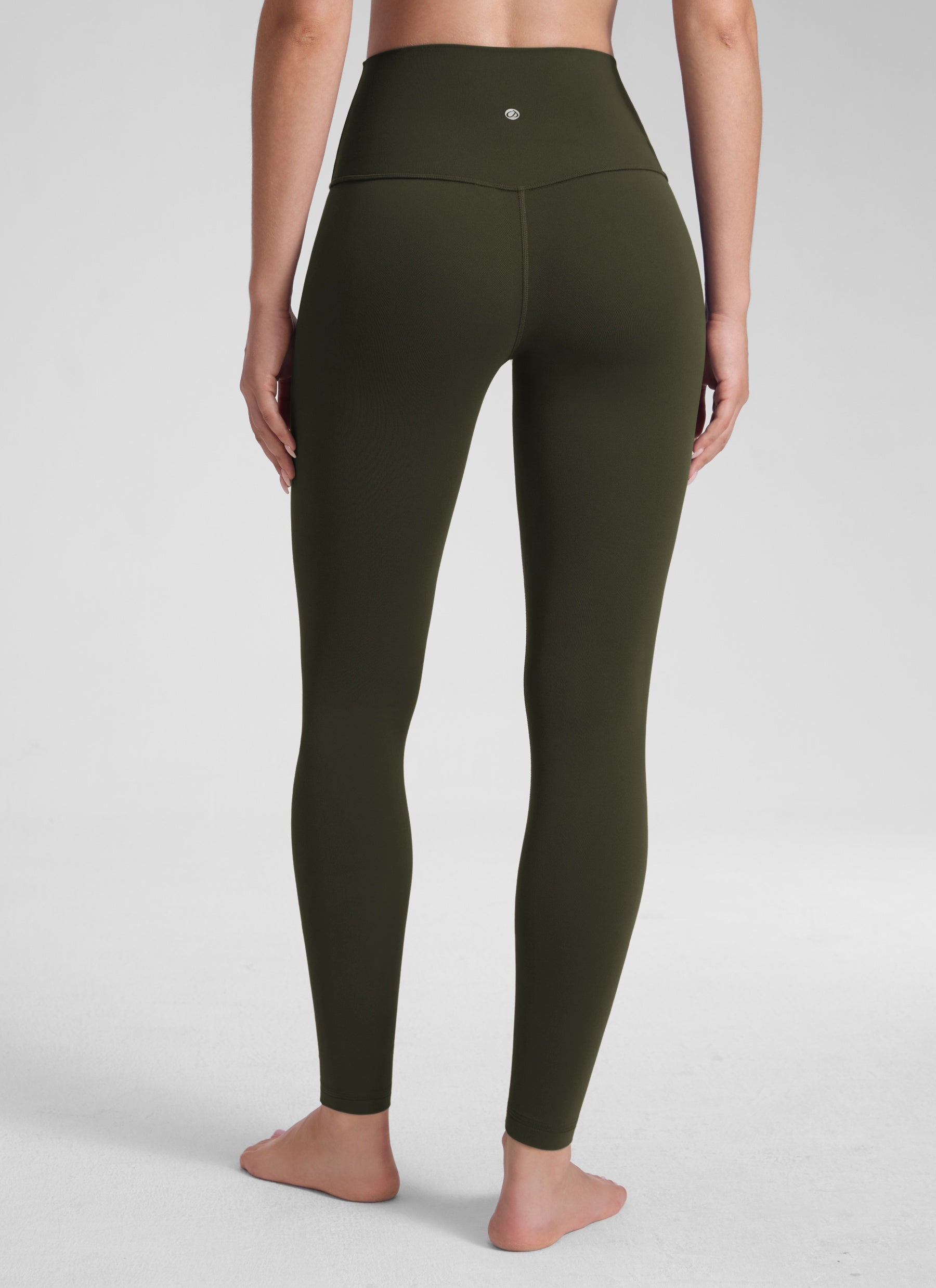 CRZ YOGA Damen Butterluxe Extra-Lang Sport Leggings - 78cm Olivgrün