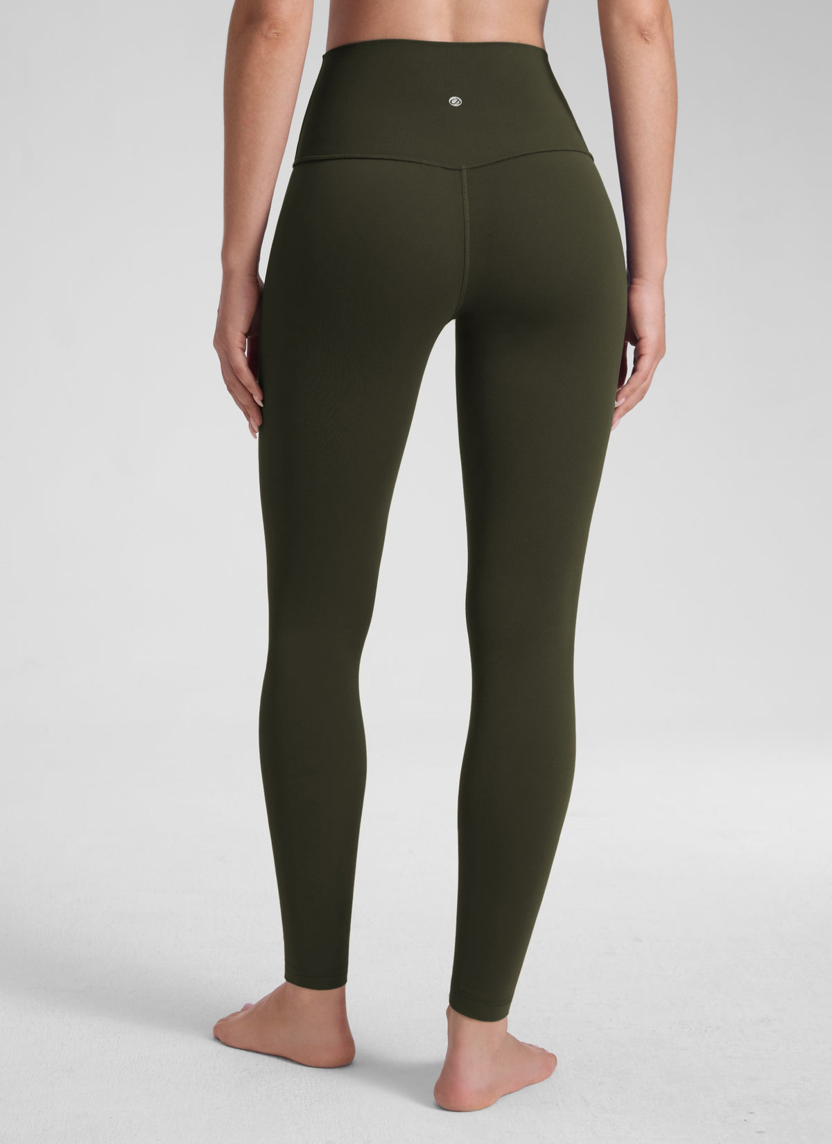 CRZ YOGA Damen Butterluxe Extra-Lang Sport Leggings - 78cm Olivgrün