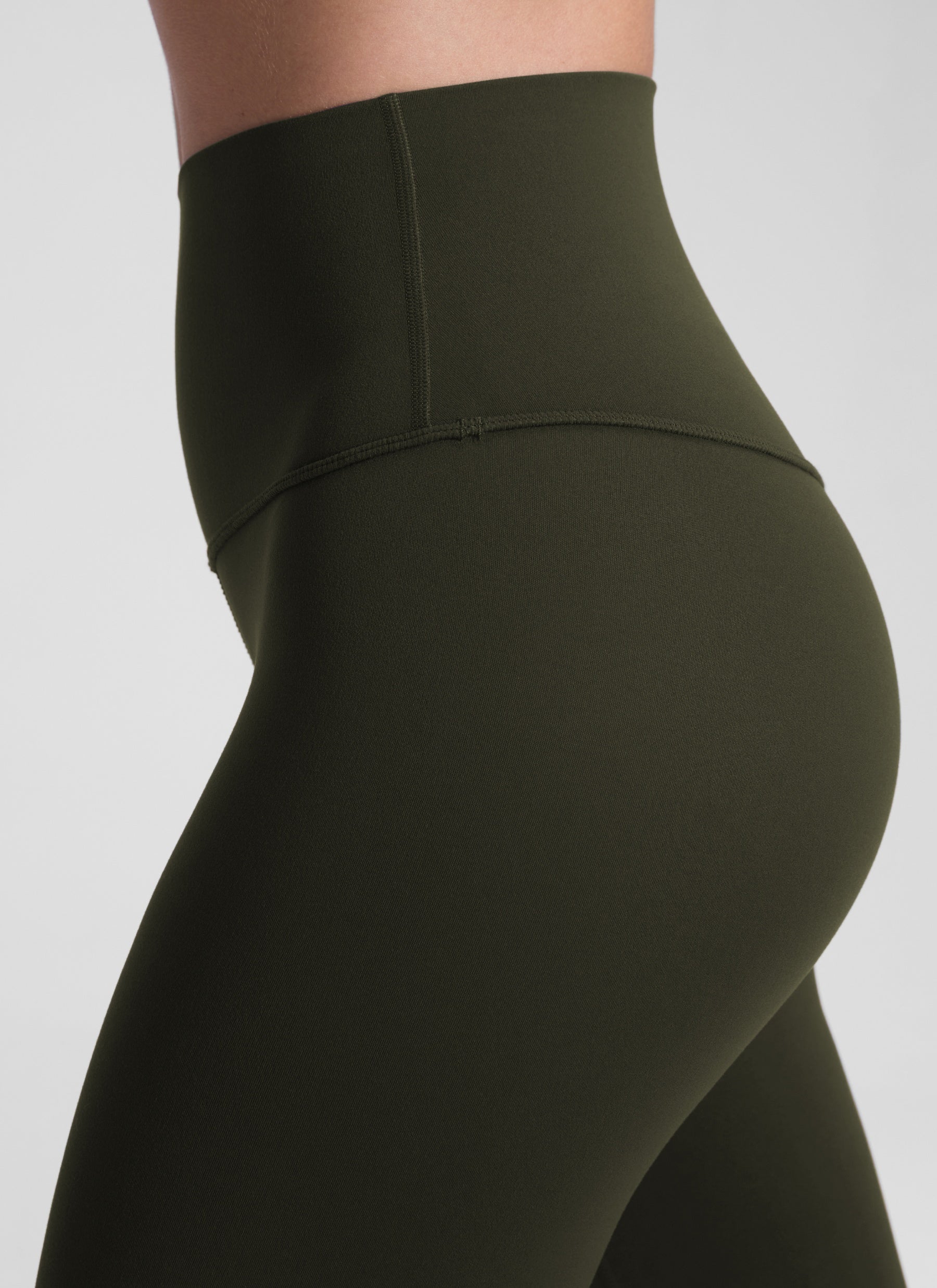 CRZ YOGA Damen Butterluxe Extra-Lang Sport Leggings - 78cm Olivgrün