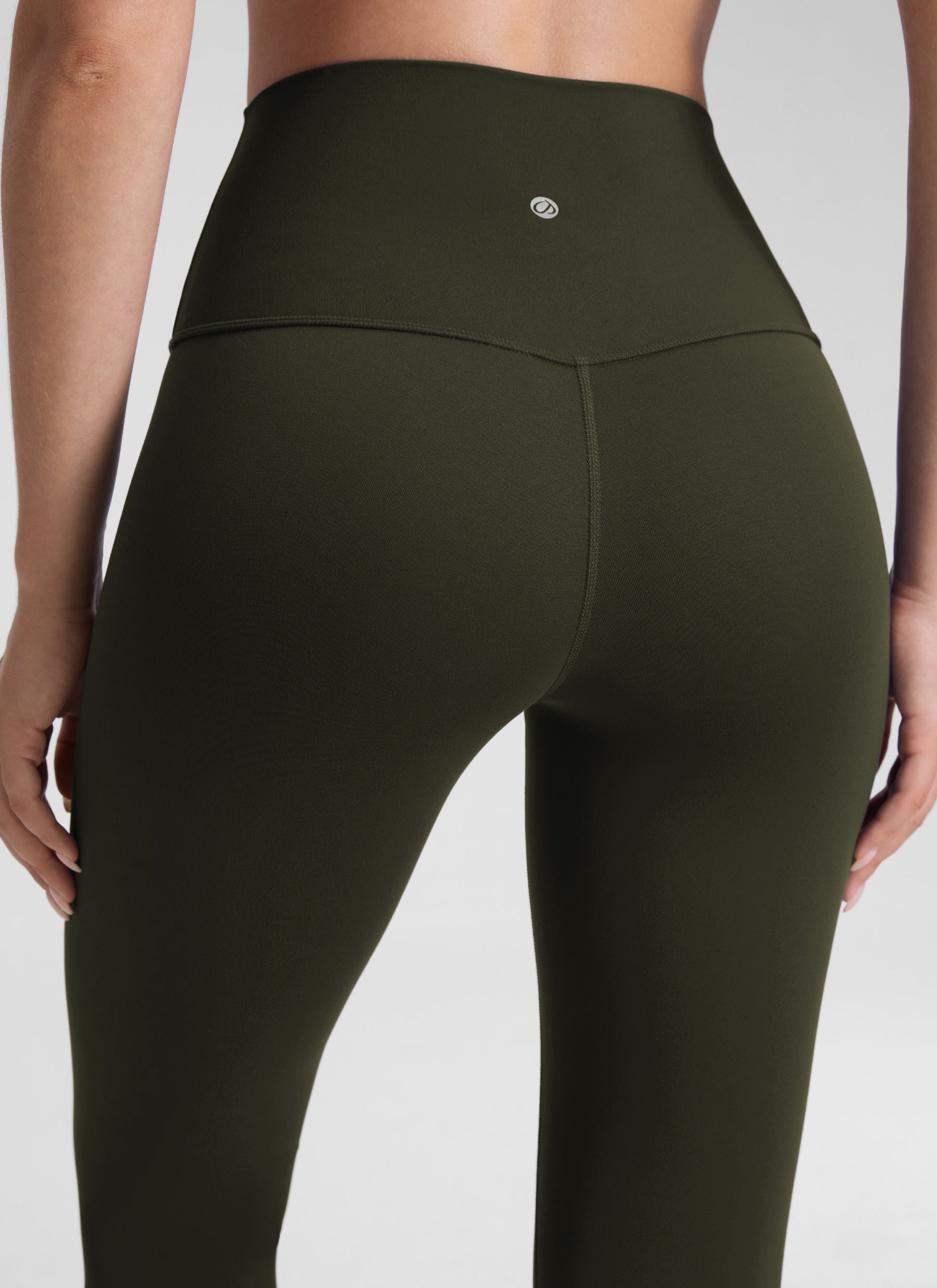 CRZ YOGA Damen Butterluxe Extra-Lang Sport Leggings - 78cm Olivgrün
