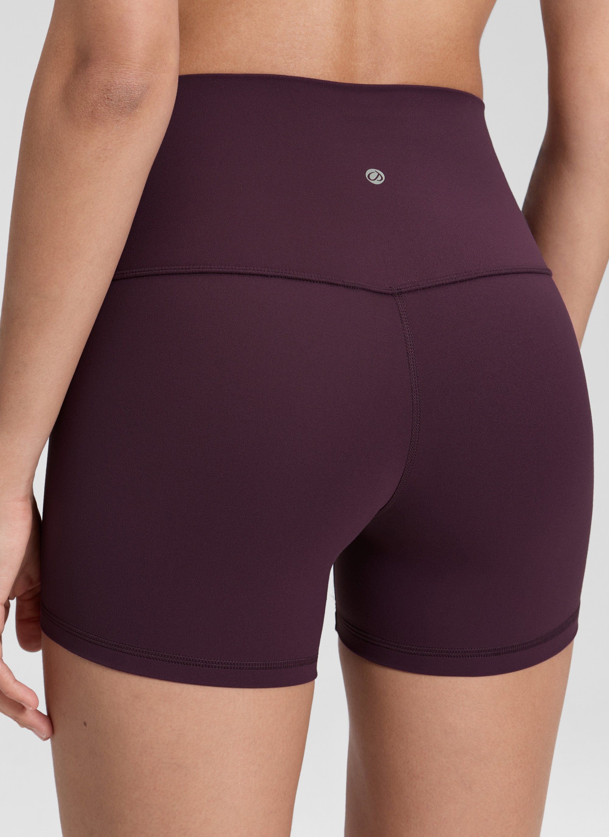 CRZ YOGA Damen Butterluxe Radlerhose Shorts-10CM Dunkellila