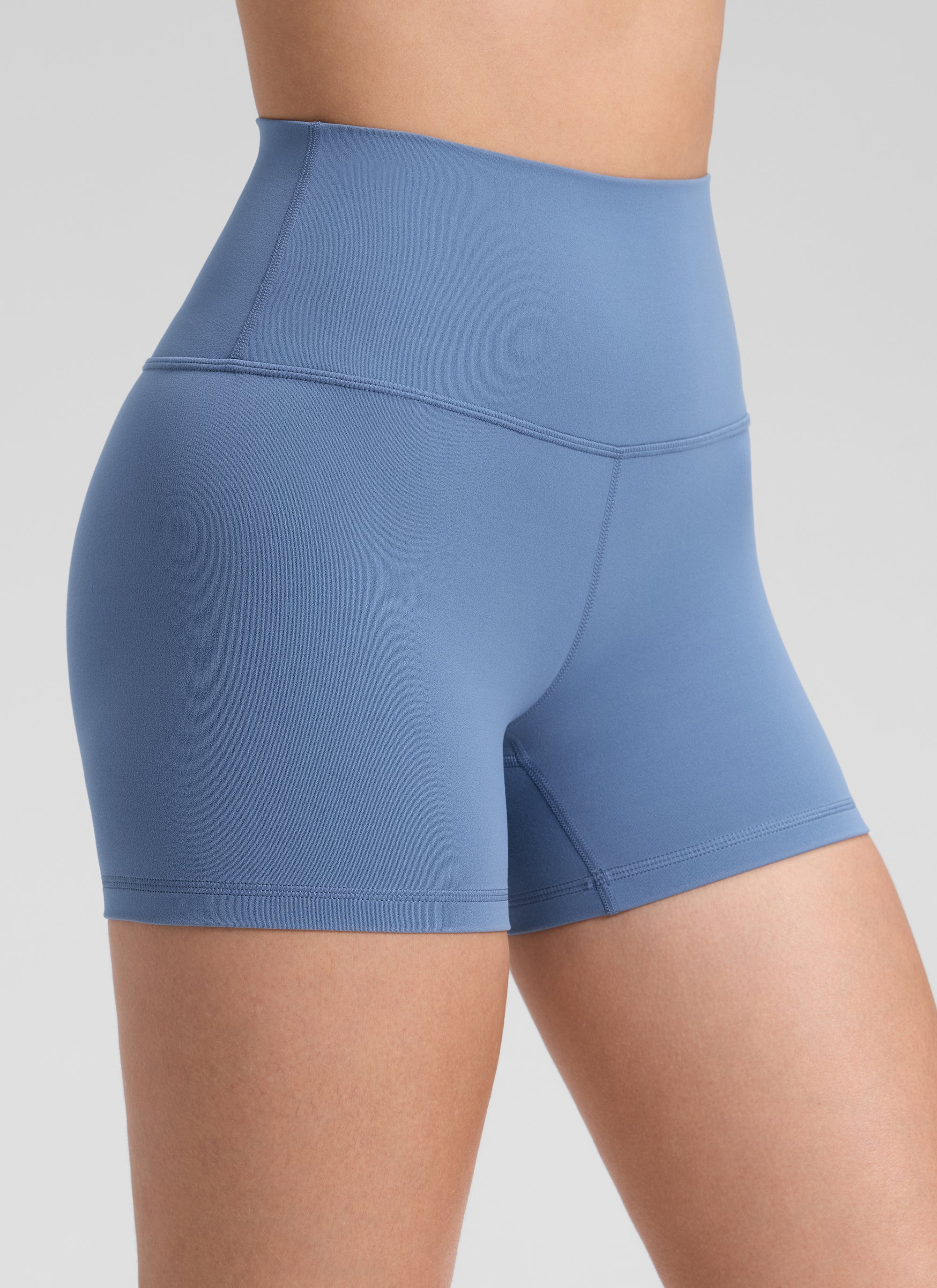 CRZ YOGA Damen Butterluxe Radlerhose Shorts-10CM Oase Blau