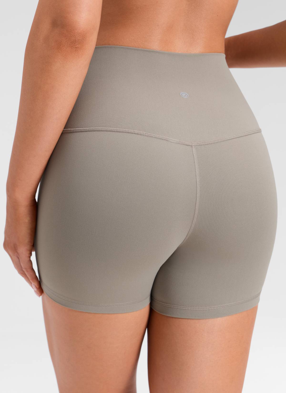 CRZ YOGA Damen Butterluxe Radlerhose Shorts-10CM Warmes Aschgrau