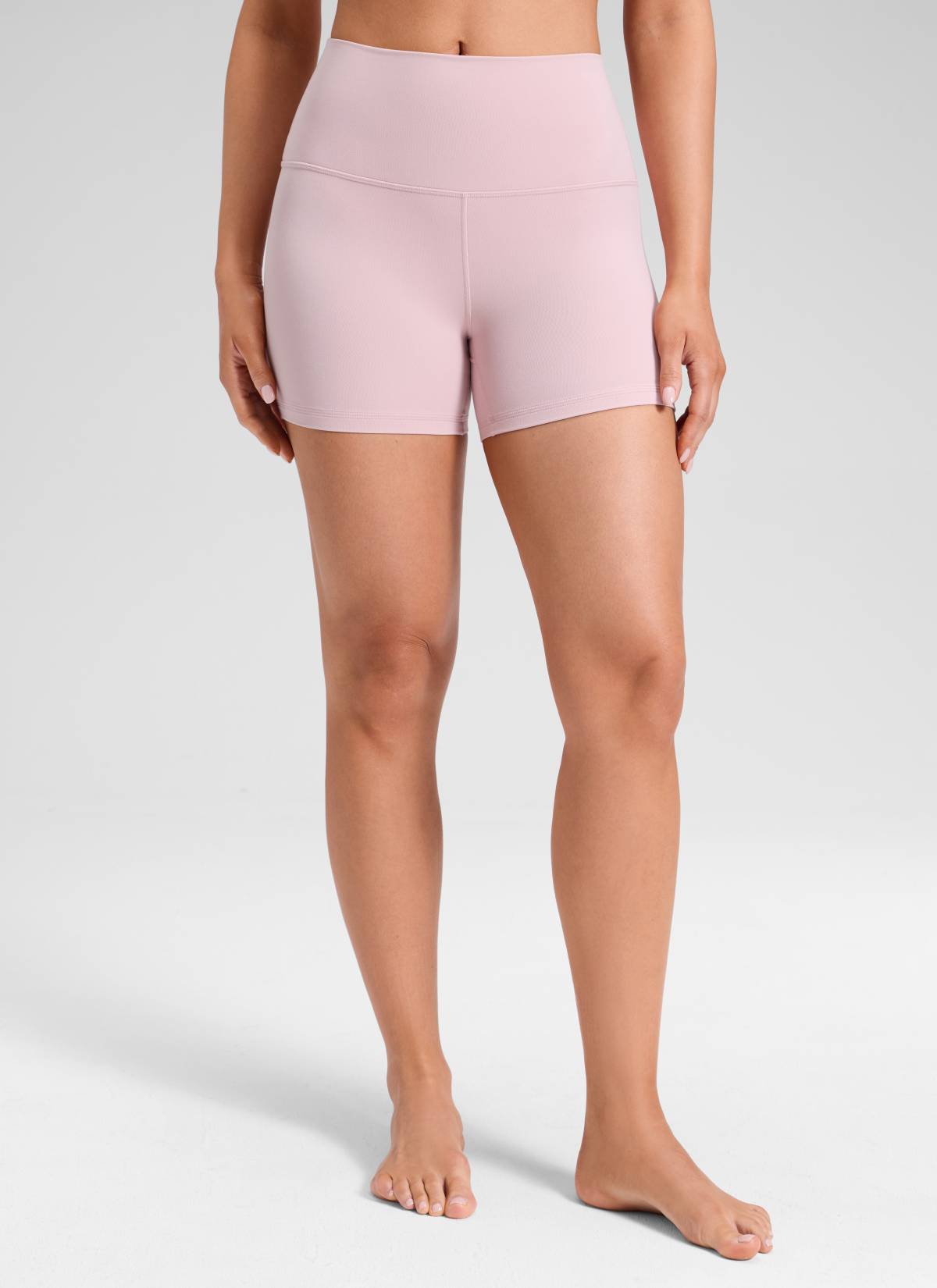 CRZ YOGA Damen Butterluxe Radlerhose Shorts-10CM Rosa Haze