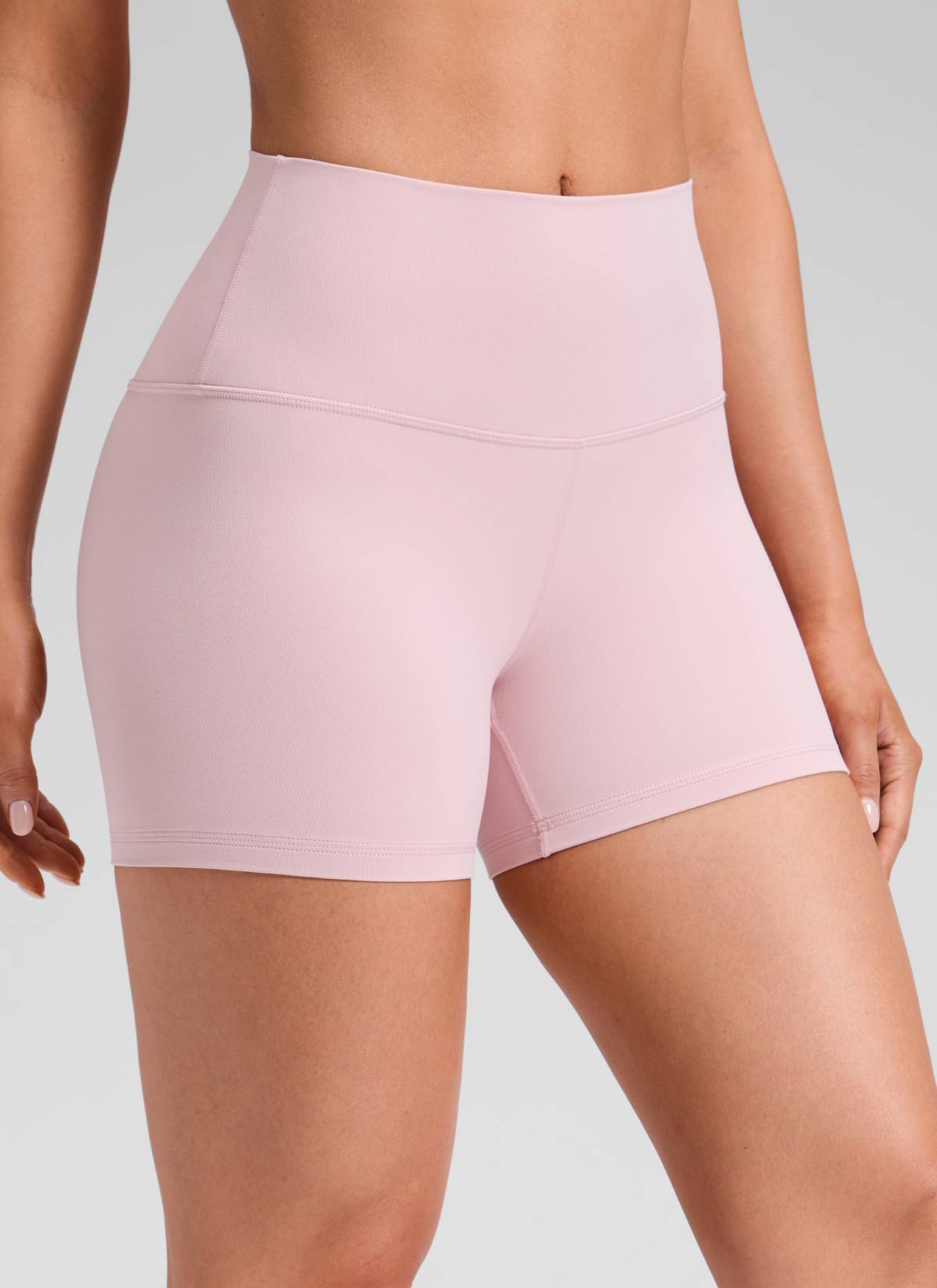 CRZ YOGA Damen Butterluxe Radlerhose Shorts-10CM Rosa Haze
