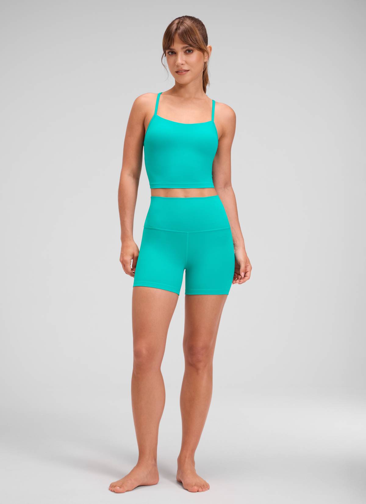 CRZ YOGA Damen Butterluxe Radlerhose Shorts-10CM Tropen Krickente