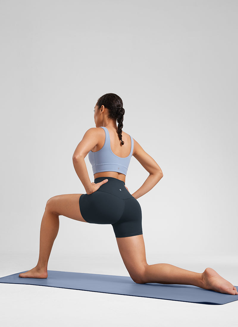 CRZ YOGA Damen Butterluxe Radlerhose Shorts-10CM Echte Marine