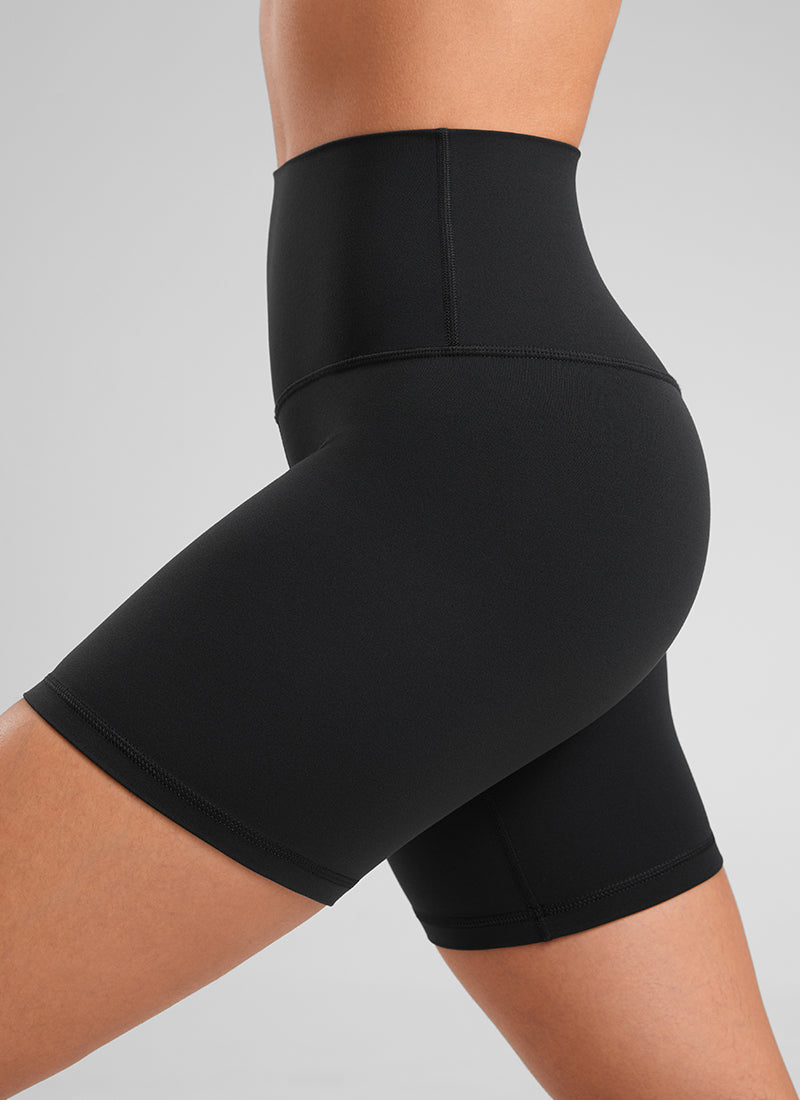 CRZ YOGA Damen Butterluxe Radlerhose Shorts-15CM Schwarz