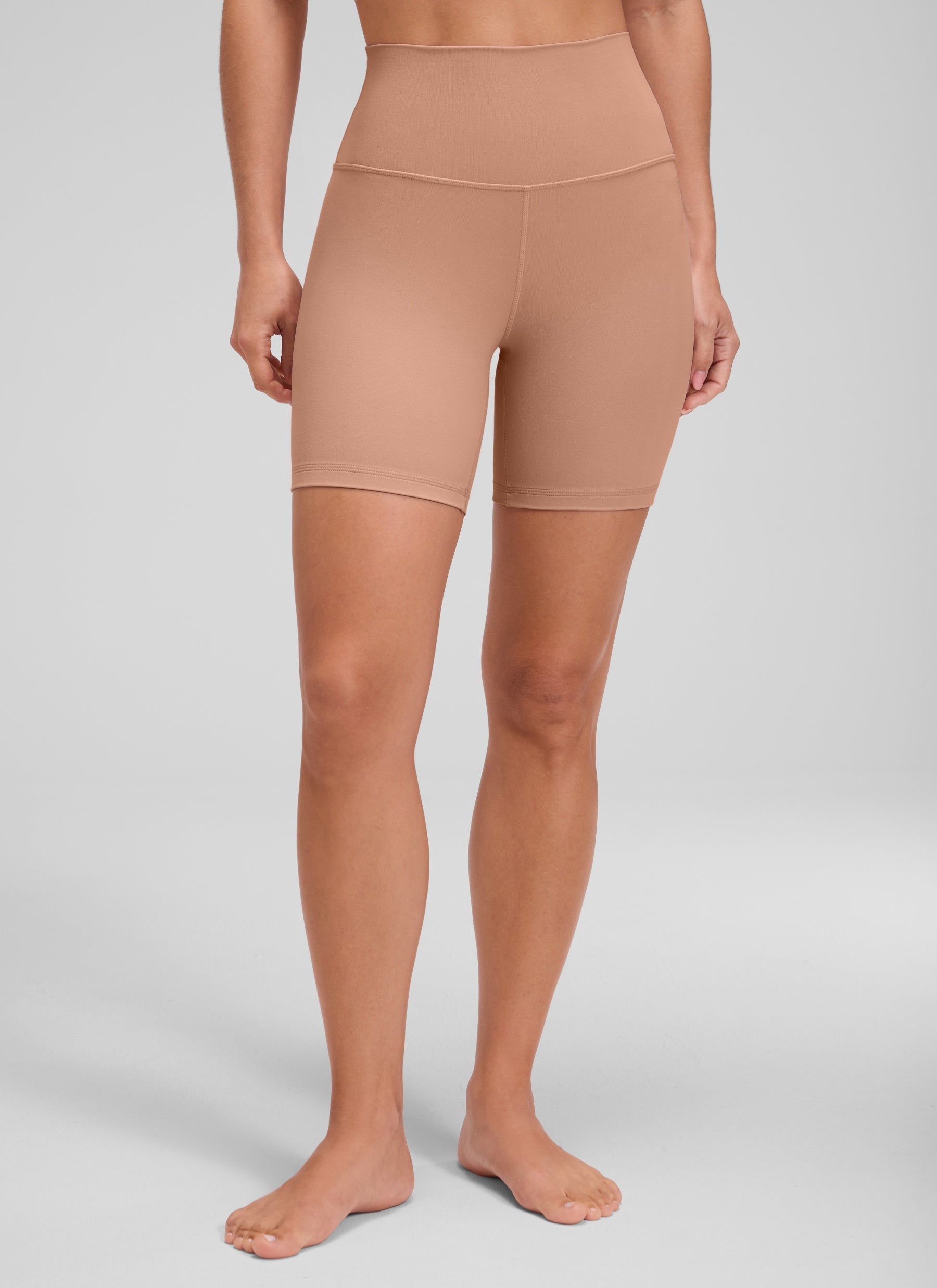 CRZ YOGA Damen Butterluxe Radlerhose Shorts-15CM Mokka-Mousse