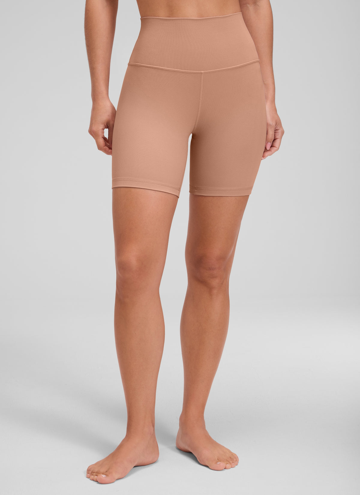 CRZ YOGA Damen Butterluxe Radlerhose Shorts-15CM Mokka-Mousse