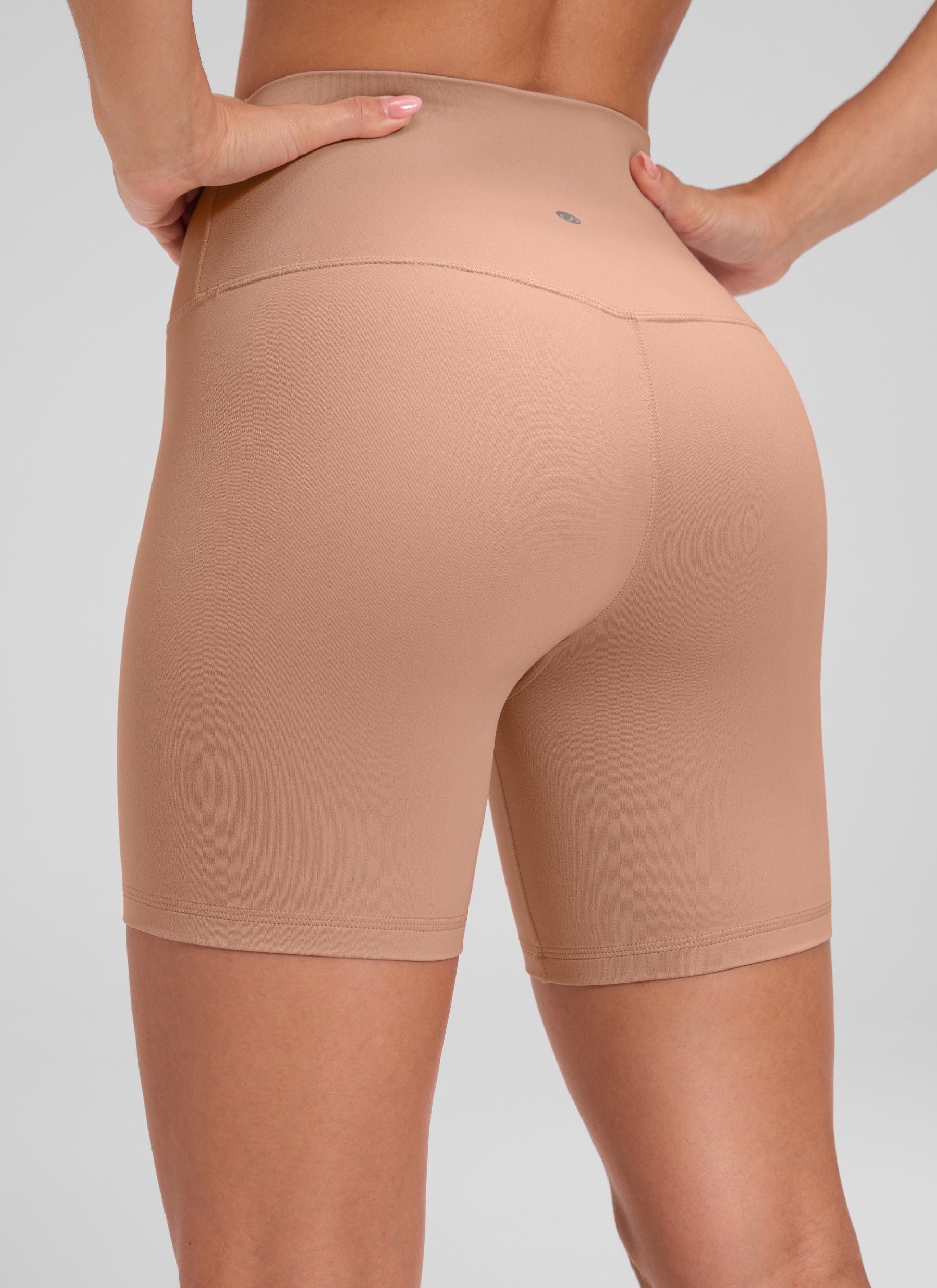 CRZ YOGA Damen Butterluxe Radlerhose Shorts-15CM Mokka-Mousse