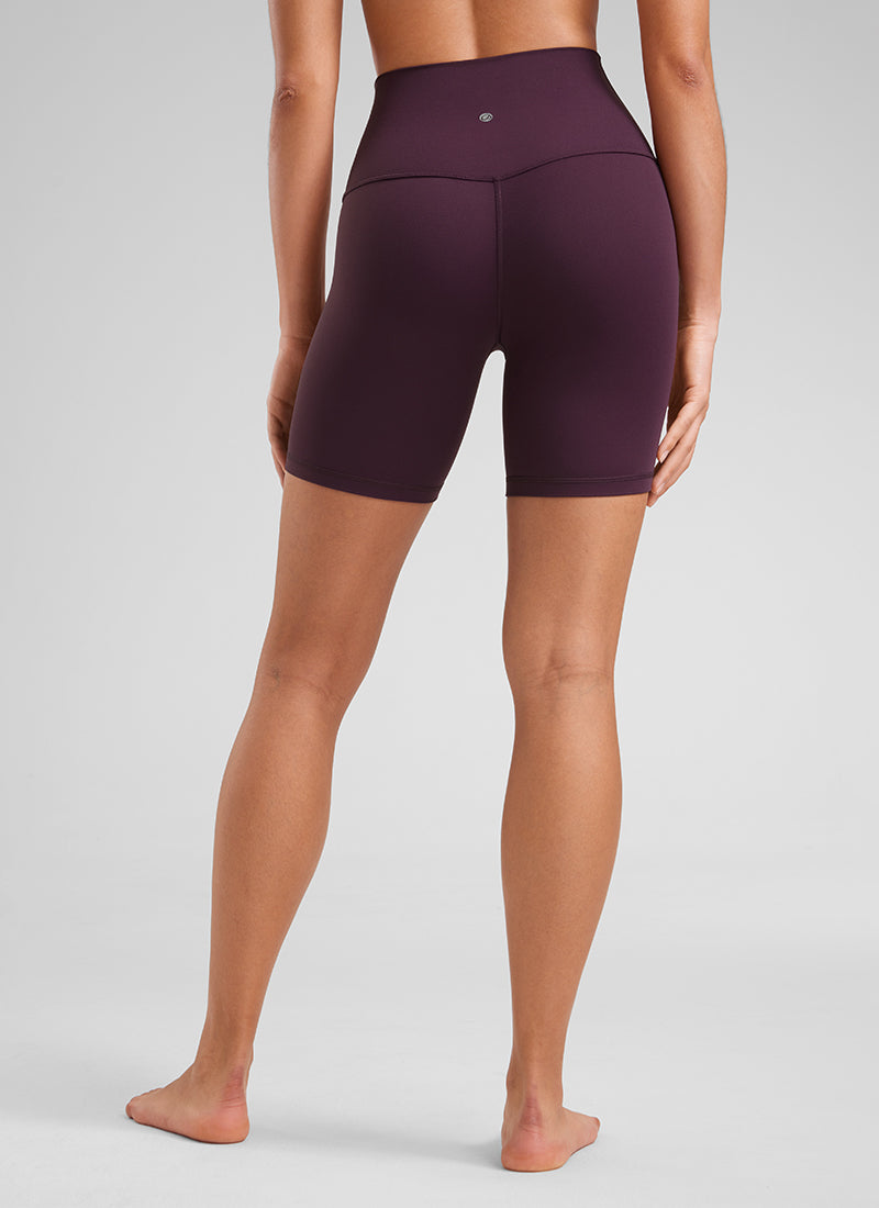 CRZ YOGA Damen Butterluxe Radlerhose Shorts-15CM Dunkellila
