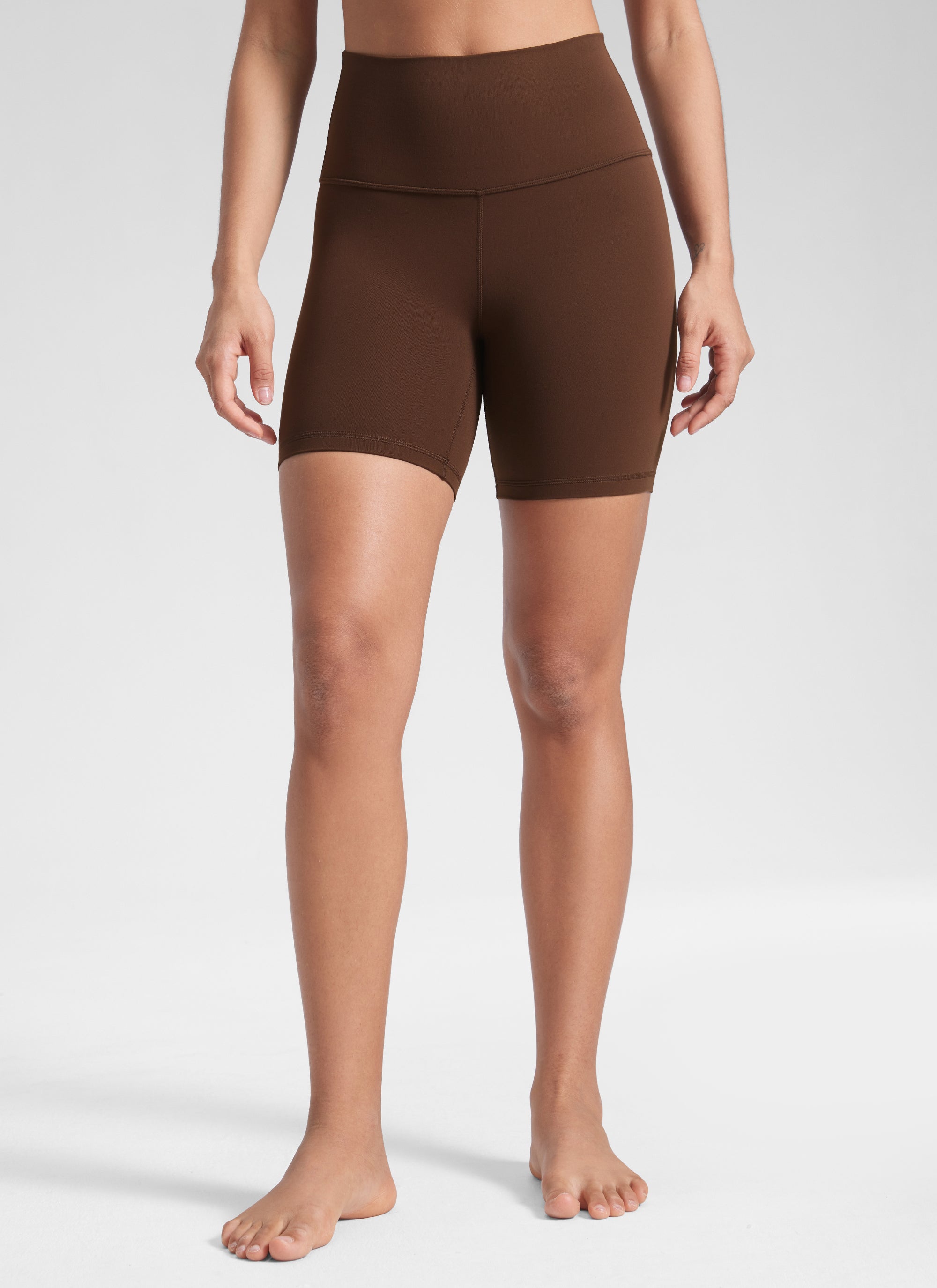 CRZ YOGA Damen Butterluxe Radlerhose Shorts-15CM Lava Braun