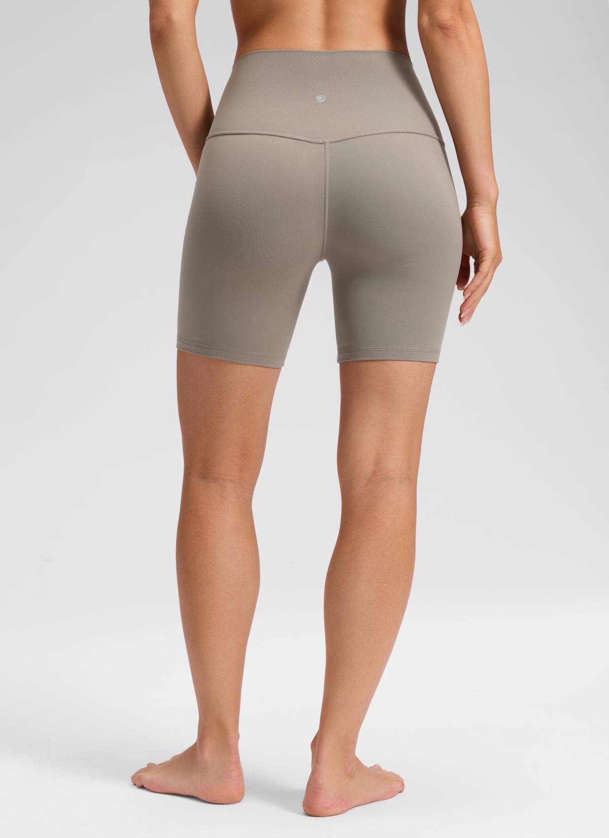 CRZ YOGA Damen Butterluxe Radlerhose Shorts-15CM Warmes Aschgrau