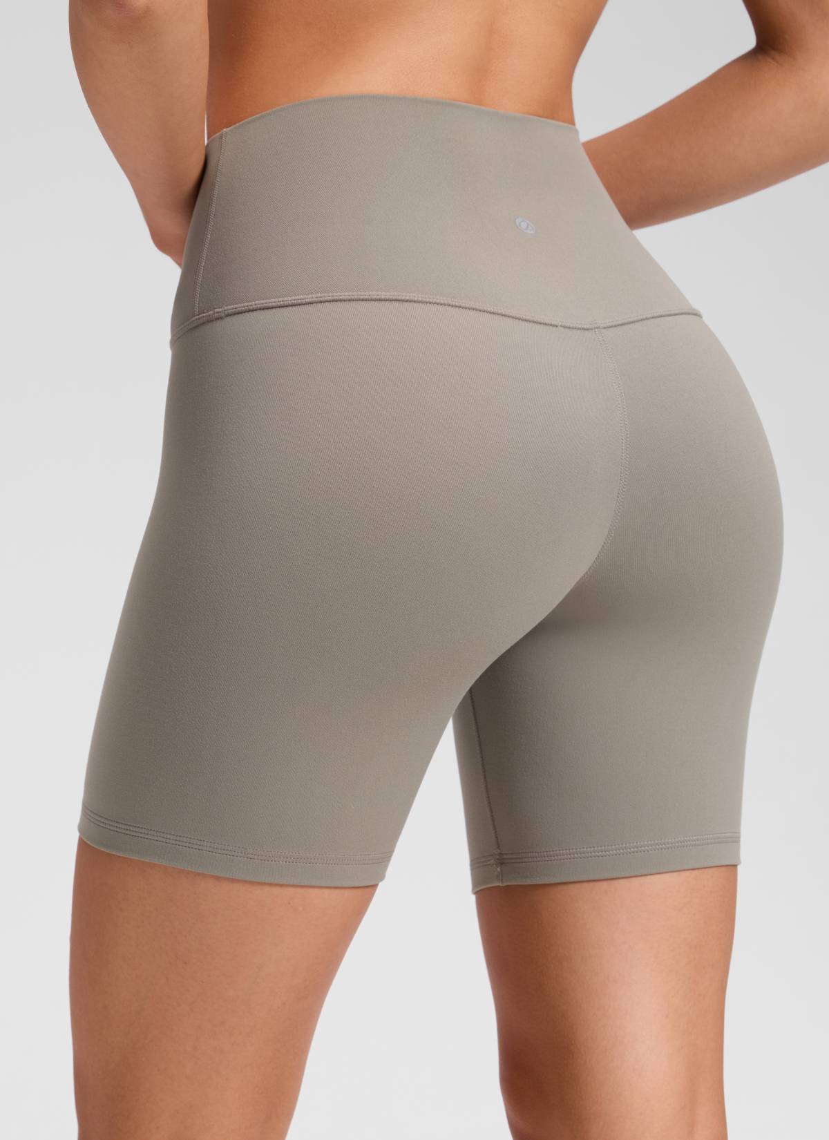 CRZ YOGA Damen Butterluxe Radlerhose Shorts-15CM Warmes Aschgrau