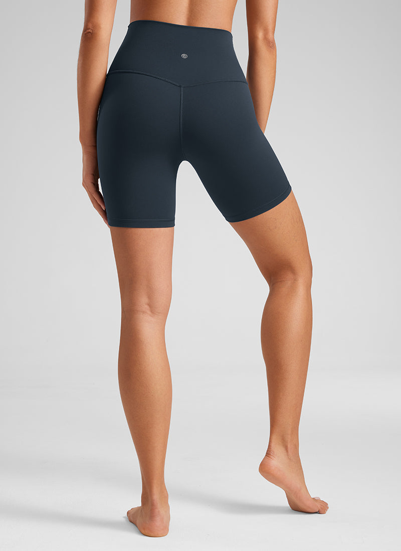 CRZ YOGA Damen Butterluxe Radlerhose Shorts-15CM Echte Marine