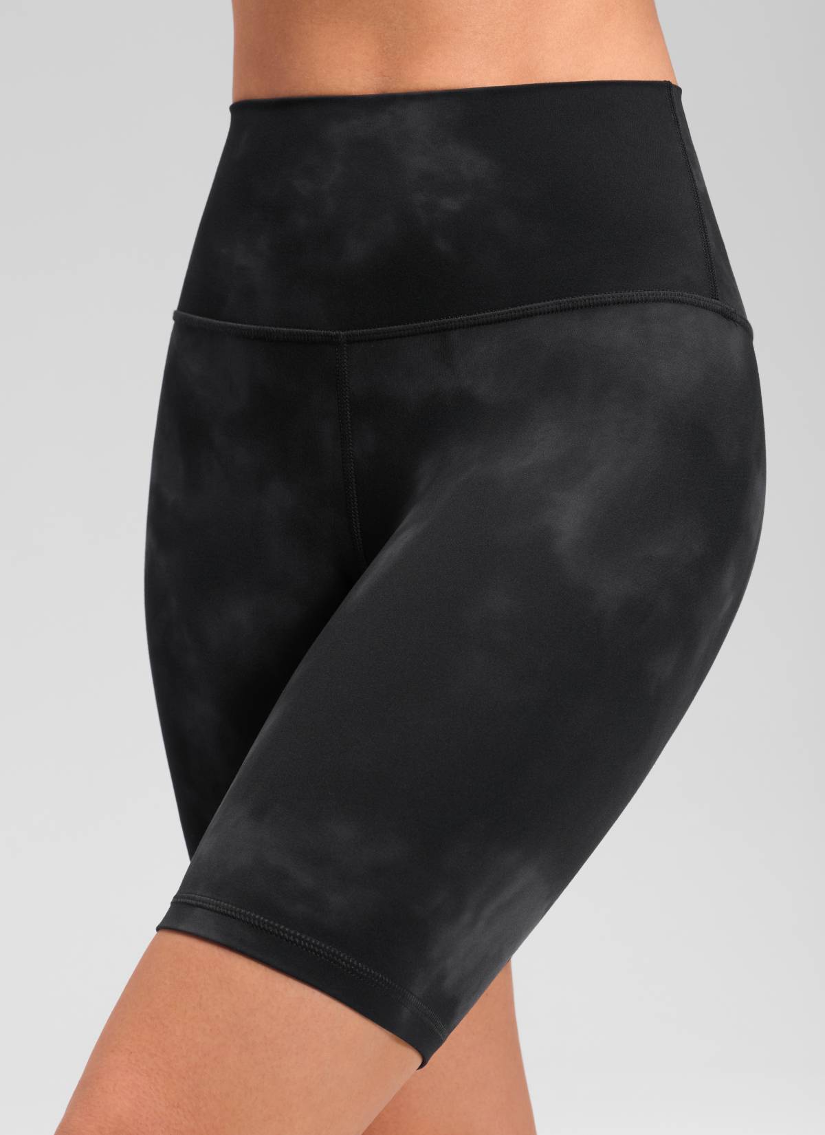 CRZ YOGA Damen Butterluxe Radlerhose Kurze Sporthose - 20cm Schwarze Tie-Dye-Blumen
