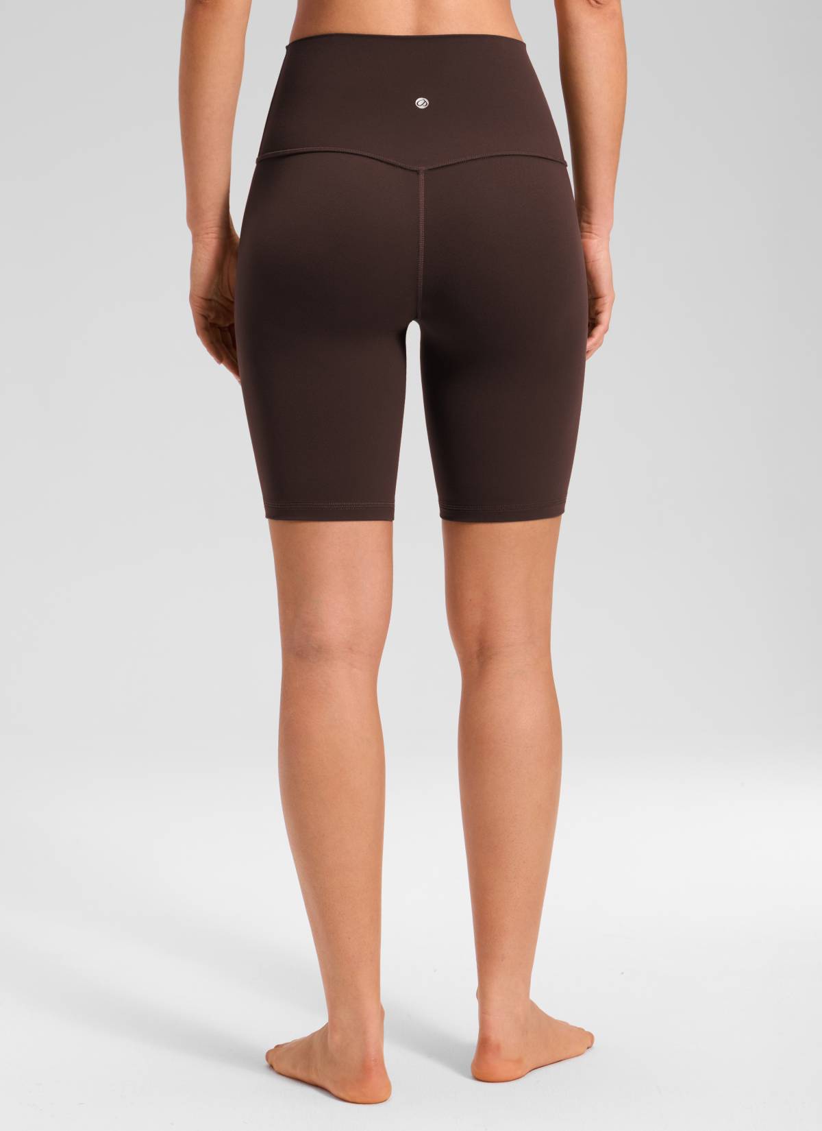 CRZ YOGA Damen Butterluxe Radlerhose Kurze Sporthose - 20cm Heißes Fudge-Brown