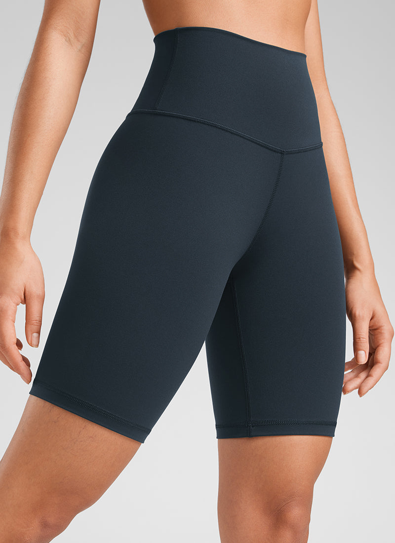 CRZ YOGA Damen Butterluxe Radlerhose Kurze Sporthose - 20cm Echte Marine