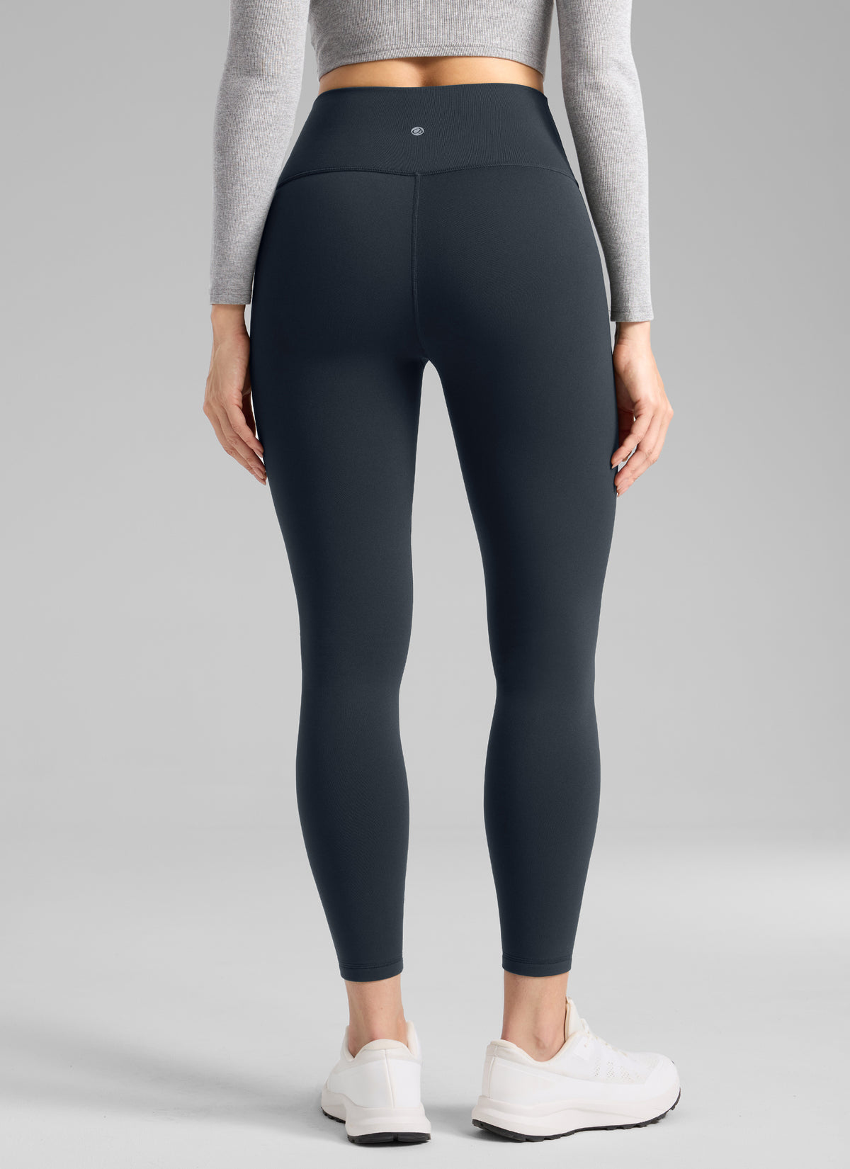 CRZ YOGA Damen Mattes Thermo-Fleece-Futter Basis-Leggings - 64cm Echte Marine @model_info:Bruna