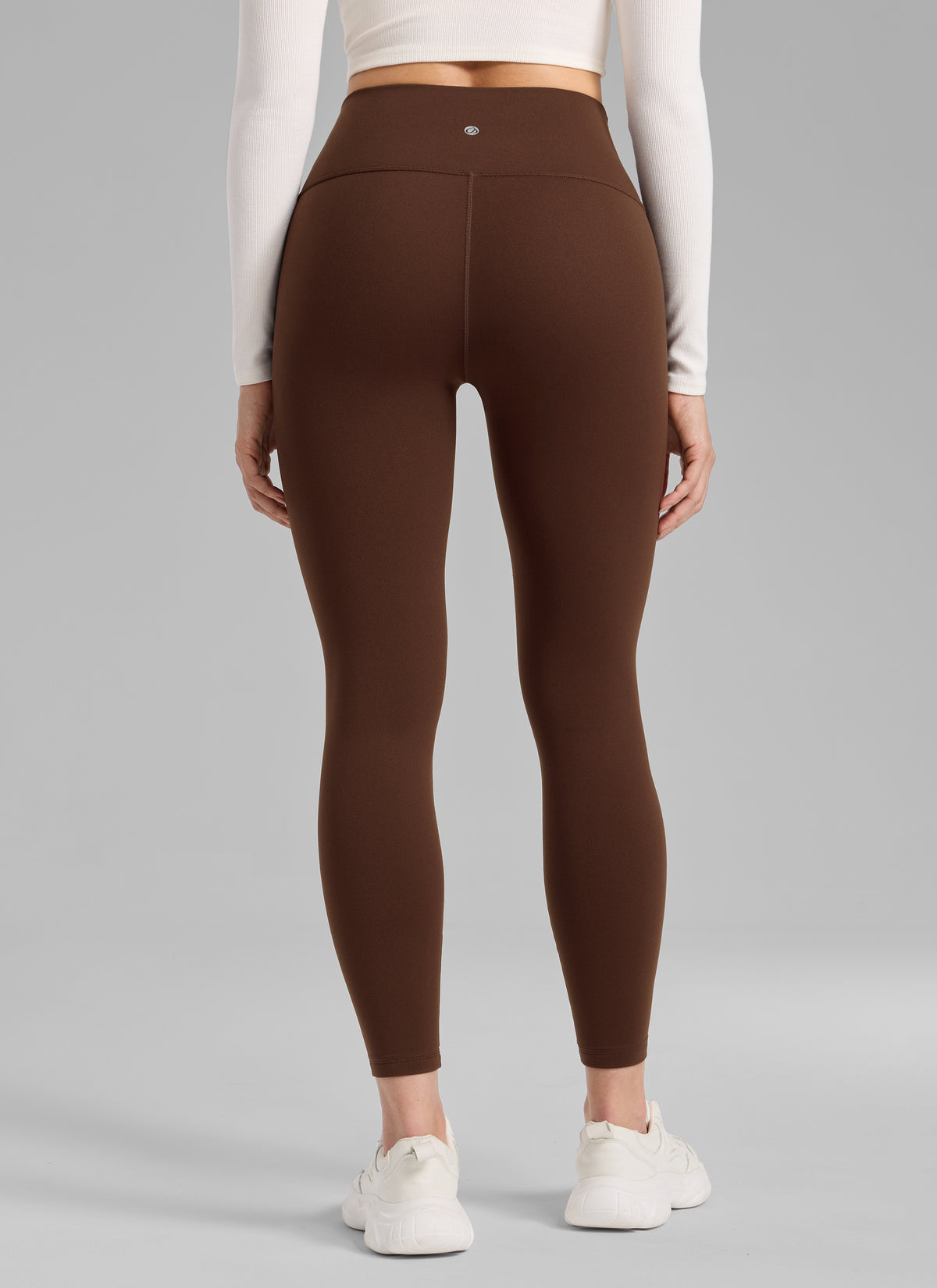 CRZ YOGA Damen Mattes Thermo-Fleece-Futter Basis-Leggings - 64cm Lava Braun @model_info:Bruna