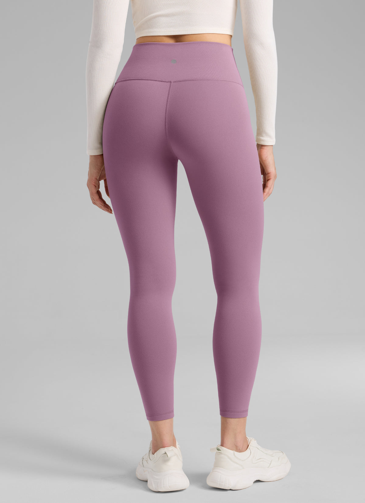 CRZ YOGA Damen Mattes Thermo-Fleece-Futter Basis-Leggings - 64cm Lavendel Hell @model_info:Bruna
