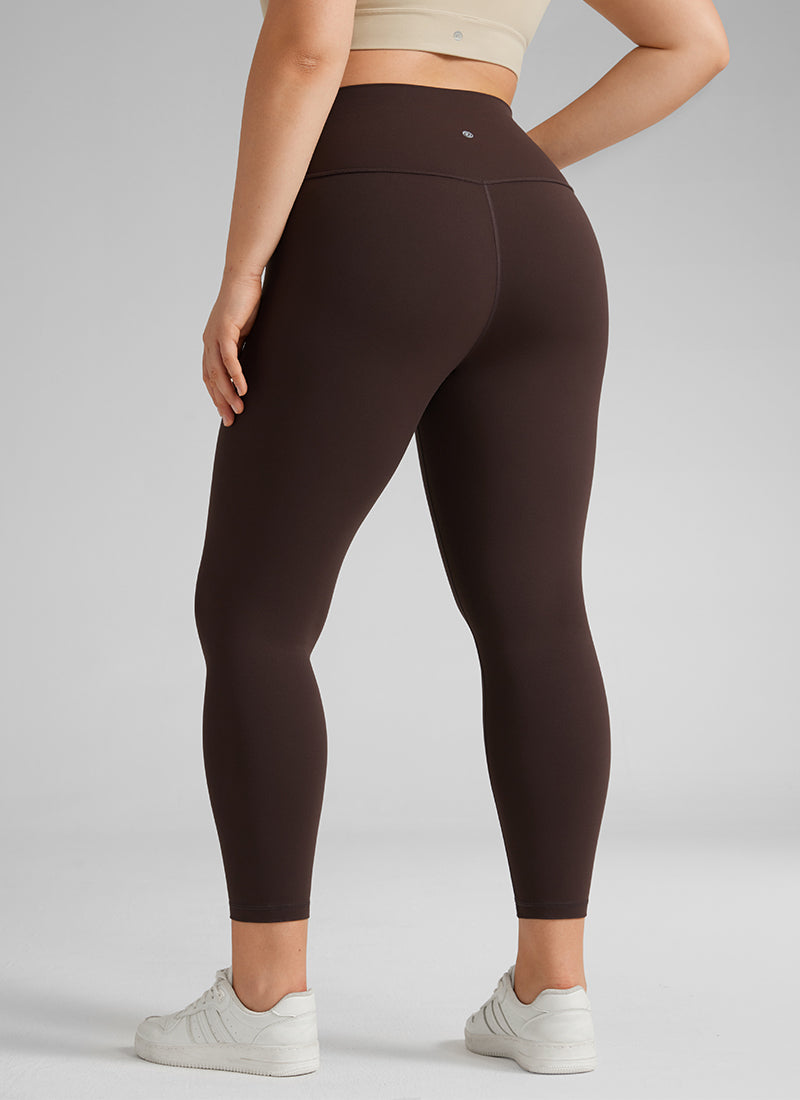 CRZ YOGA Butterluxe Damen Übergröße Leggings - 64cm Große Größen Heißes Fudge-Brown