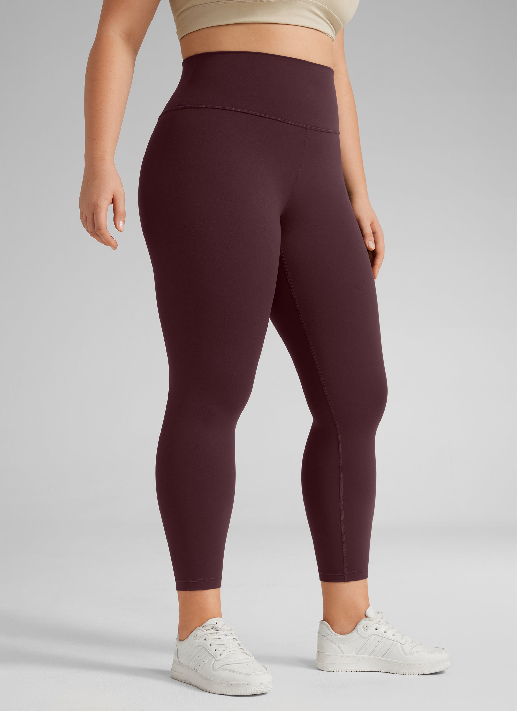 CRZ YOGA Butterluxe Damen Übergröße Leggings - 64cm Große Größen Reife Pflaume