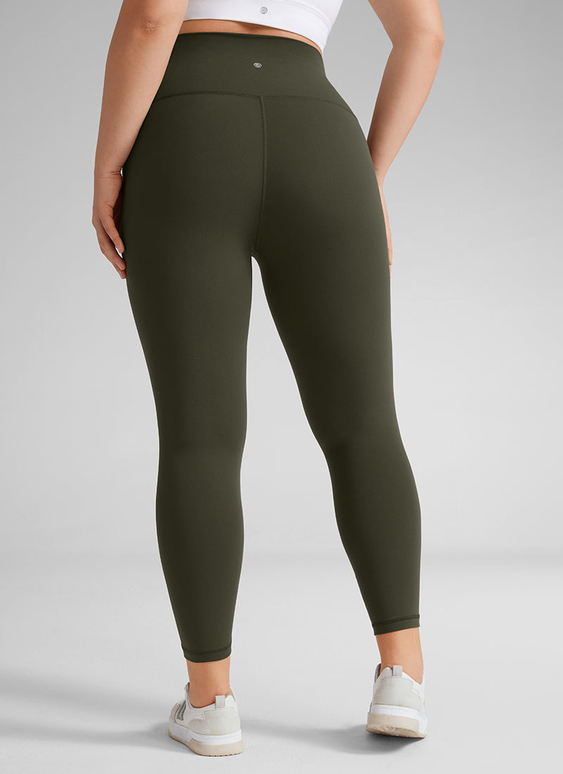 CRZ YOGA Butterluxe Damen Übergröße Leggings - 64cm Große Größen Olivgrün