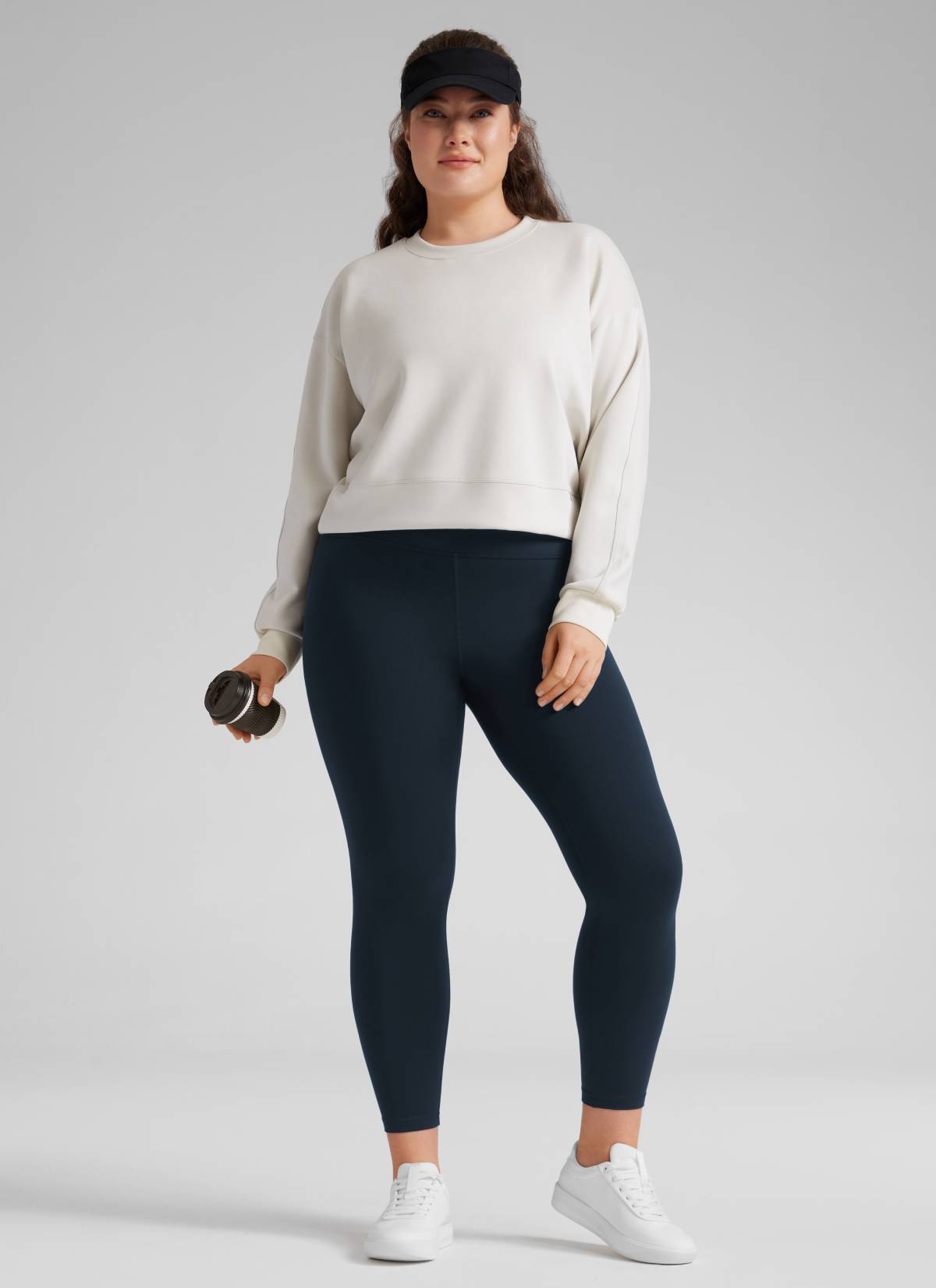 CRZ YOGA Butterluxe Damen Übergröße Leggings - 64cm Große Größen Echte Marine