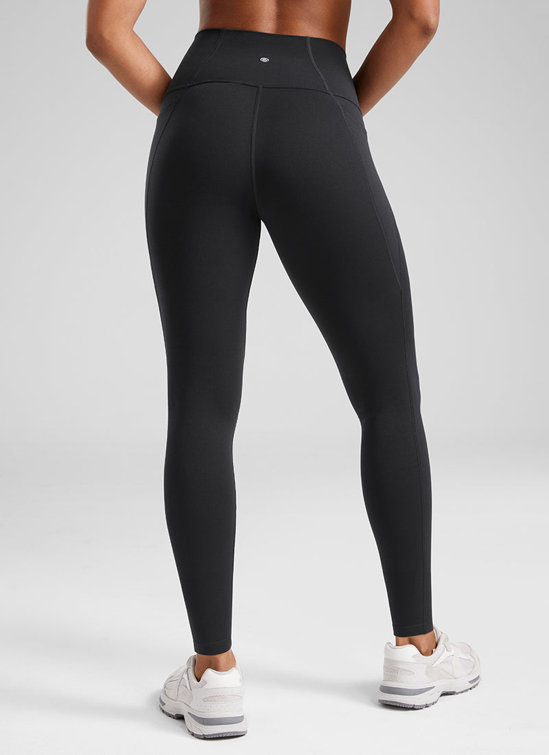CRZ YOGA Damen Butterluxe High Waist Sport Leggings mit Taschen - 71cm Schwarz