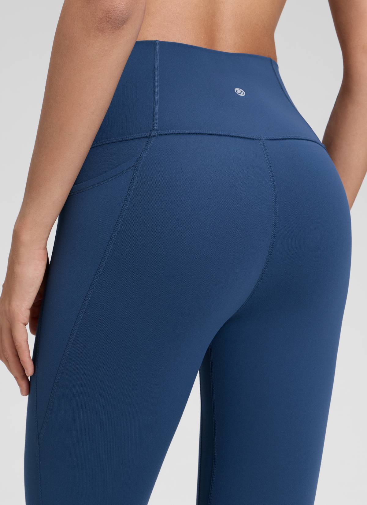 CRZ YOGA Damen Butterluxe High Waist Sport Leggings mit Taschen - 71cm FRANZÖSISCHE MARINE
