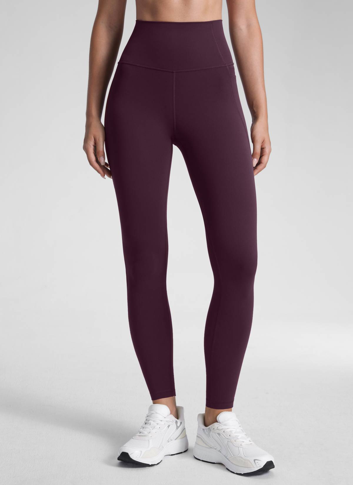 CRZ YOGA Damen Butterluxe High Waist Sport Leggings mit Taschen - 71cm Dunkellila